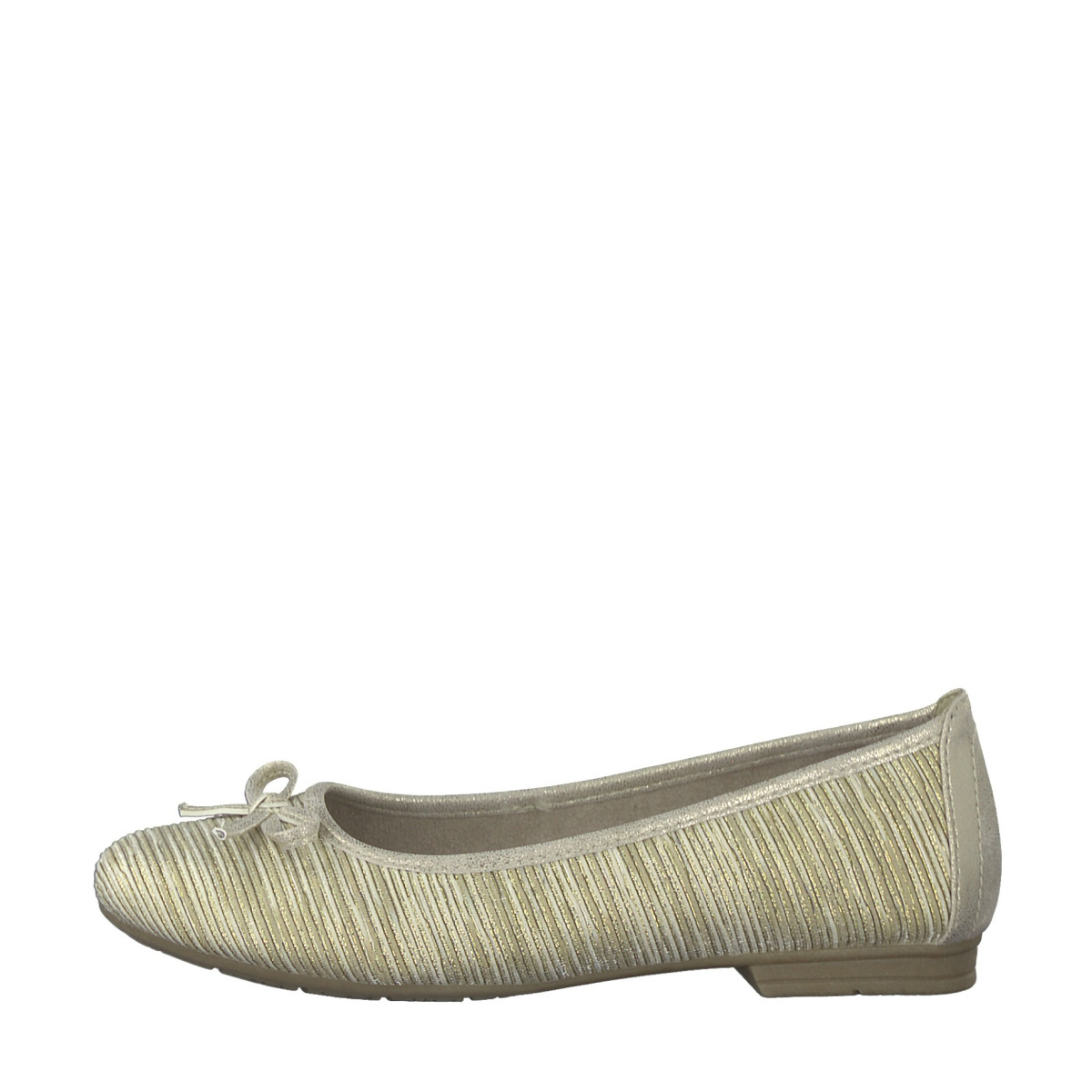 detail Dámská obuv JANA Dámské baleríny s mašličkou šíře H 8-22164-20 / zlatá