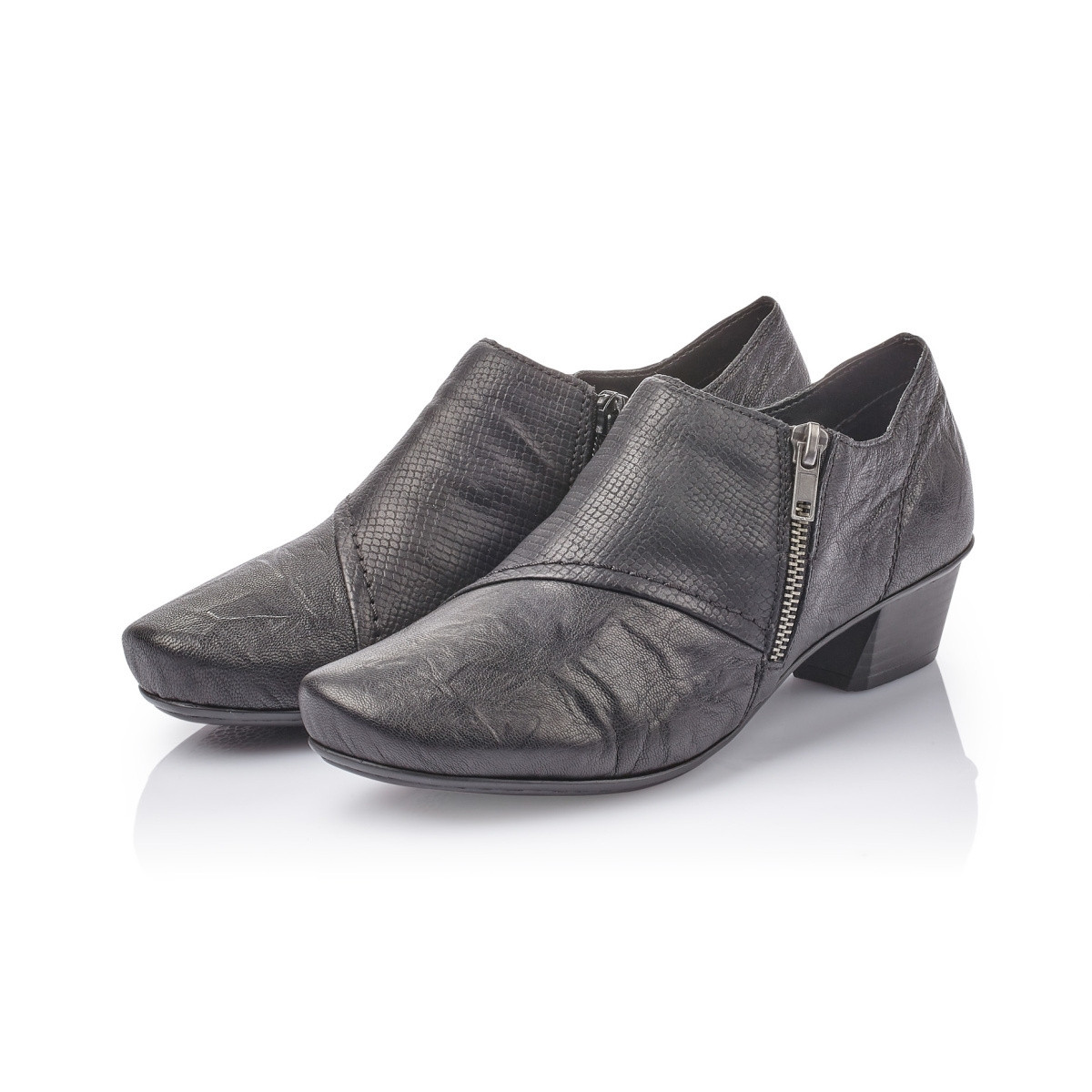 detail Dámské nadměrné mokasíny RIEKER 53851-00 SCHWARZ H/W 9