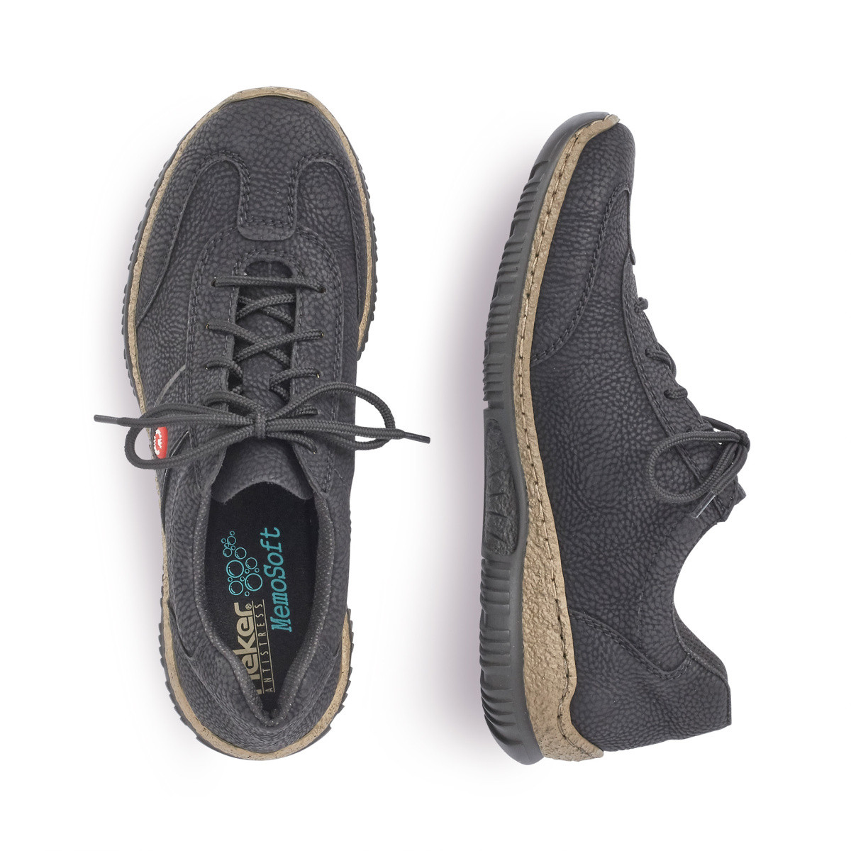 detail Dámské nadměrné tenisky RIEKER N3220-01 SCHWARZ KOMBI H/W 9