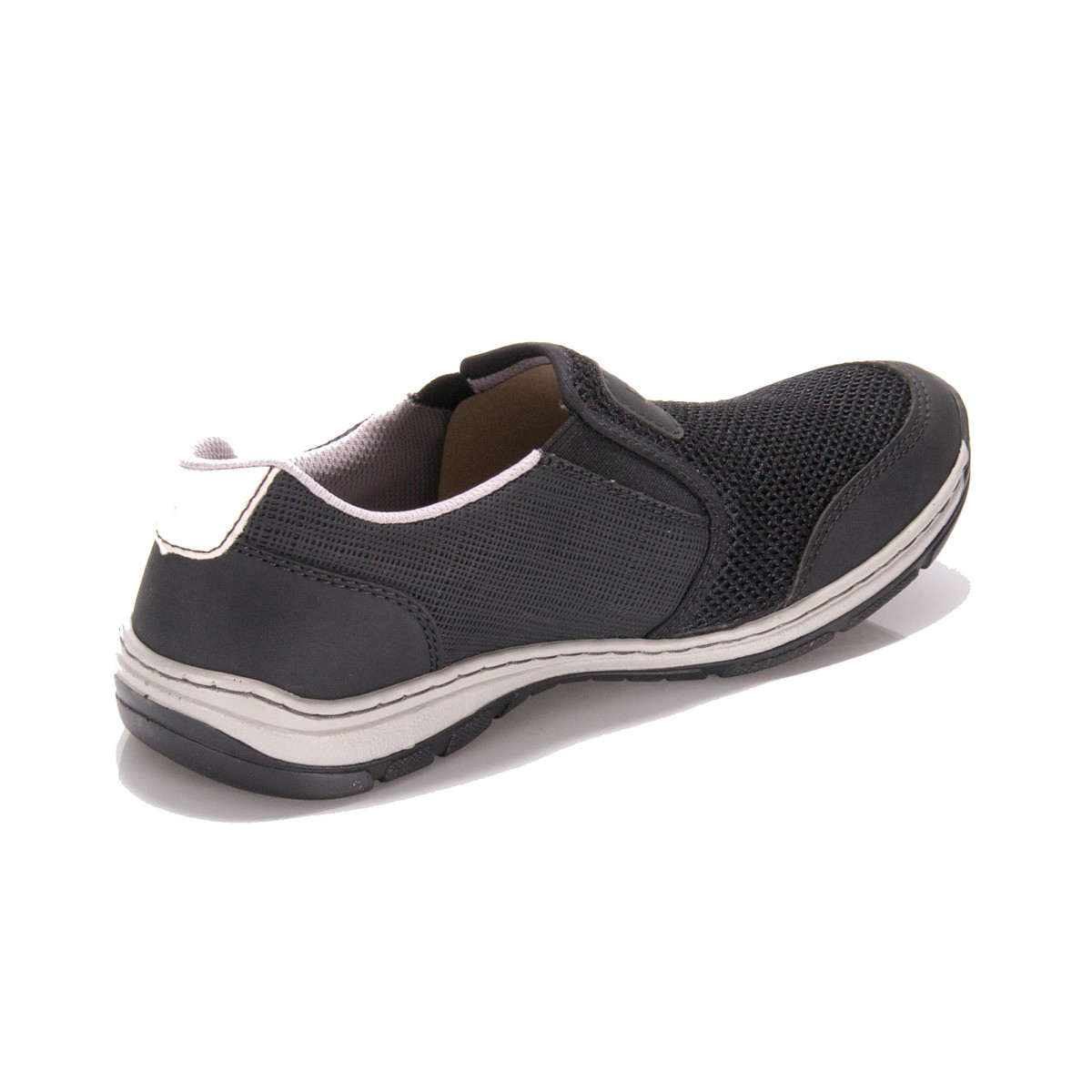 detail Pánské černé mokasíny RIEKER 15253-01 SCHWARZ F/S 9