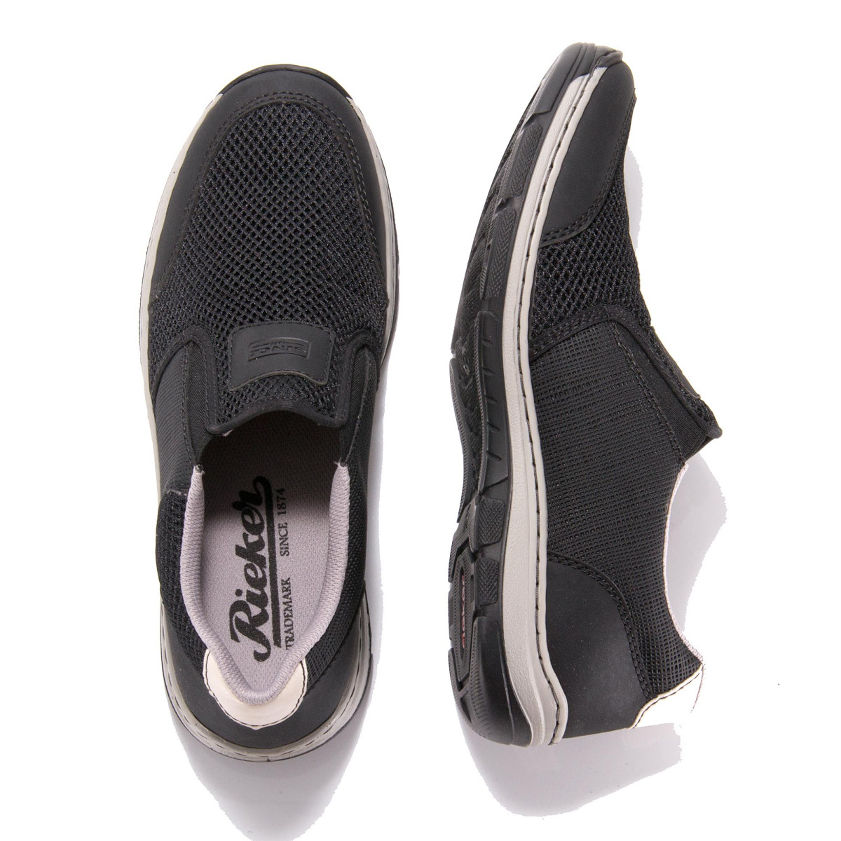 detail Pánské černé mokasíny RIEKER 15253-01 SCHWARZ F/S 9