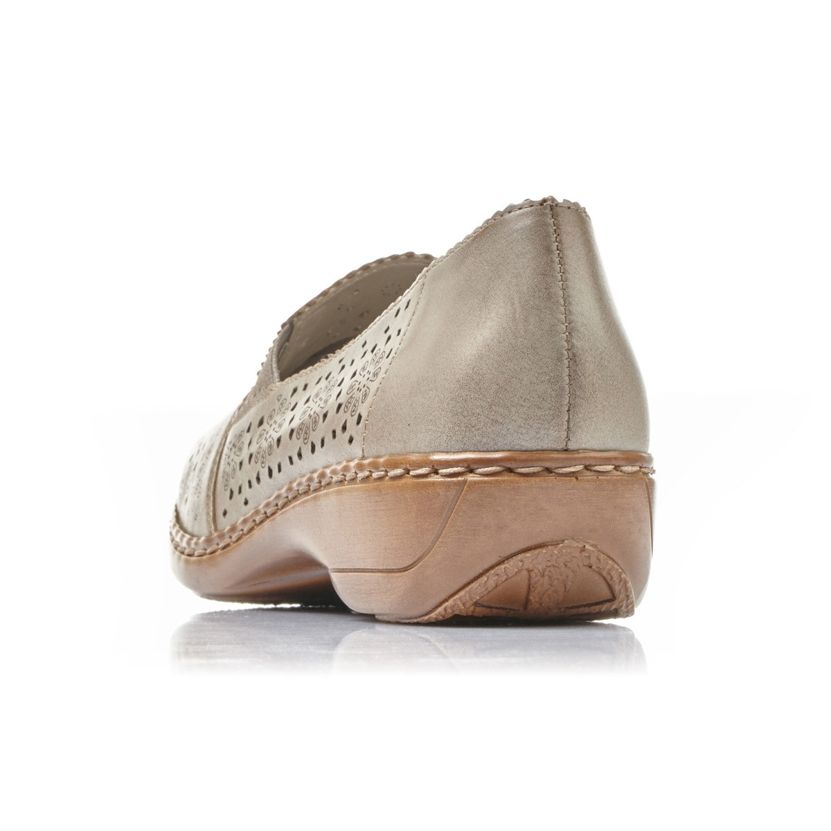 detail Dámské mokasíny RIEKER 413Q5-62 BEIGE S0