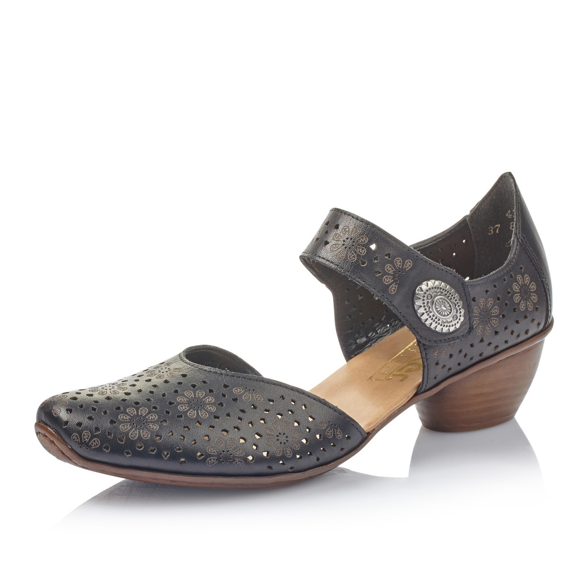 detail Dámské lodičky RIEKER 43711-00 černá S1