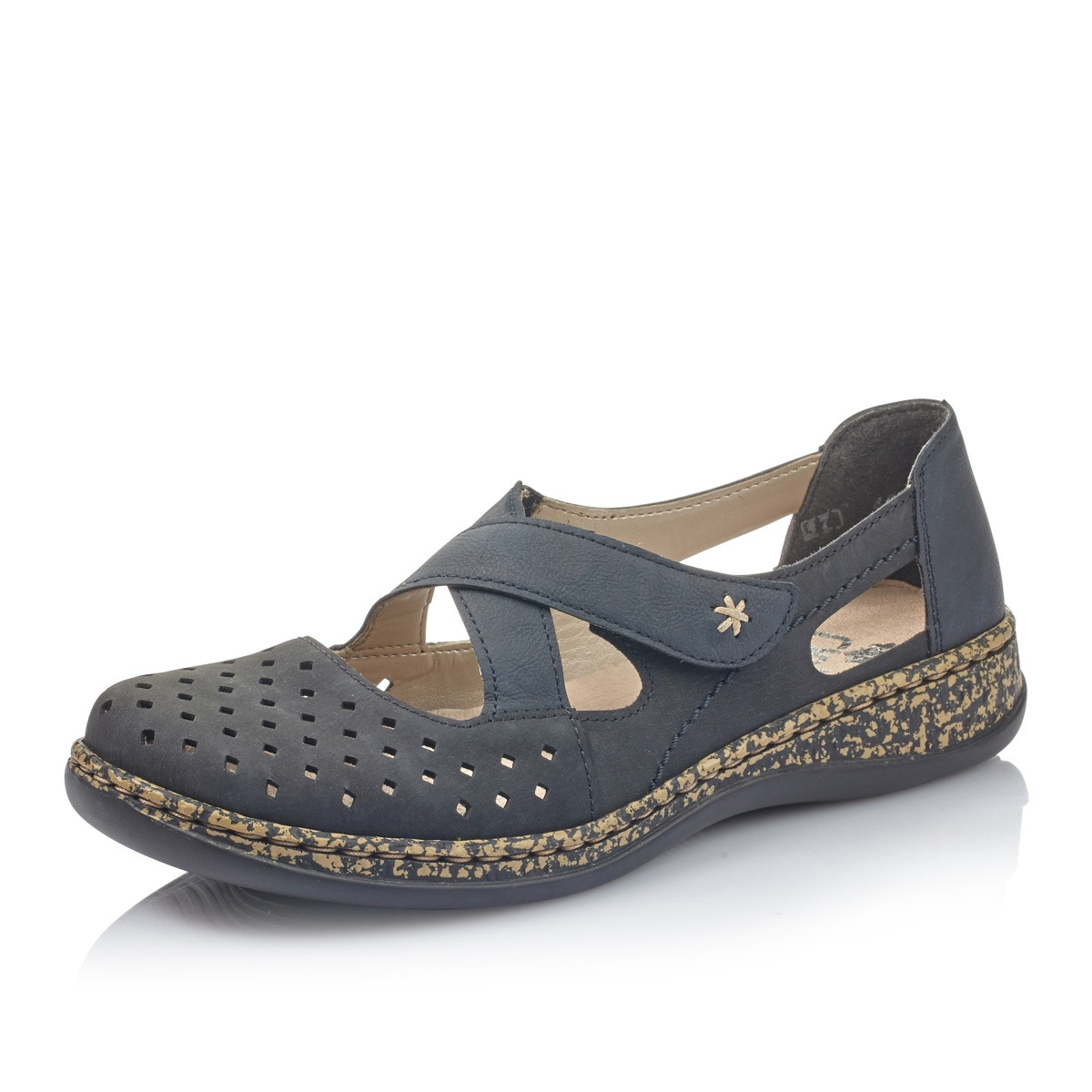 detail Dámské polobotky RIEKER 46345-14 BLAU S0