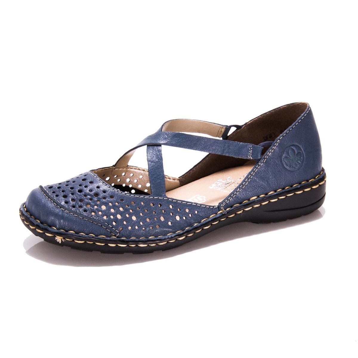 detail Dámské polobotky RIEKER 49857-12 BLAU F/S 9