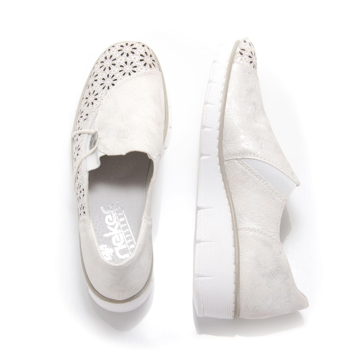 detail Dámské mokasíny RIEKER RIE-1016531-S9 bílá