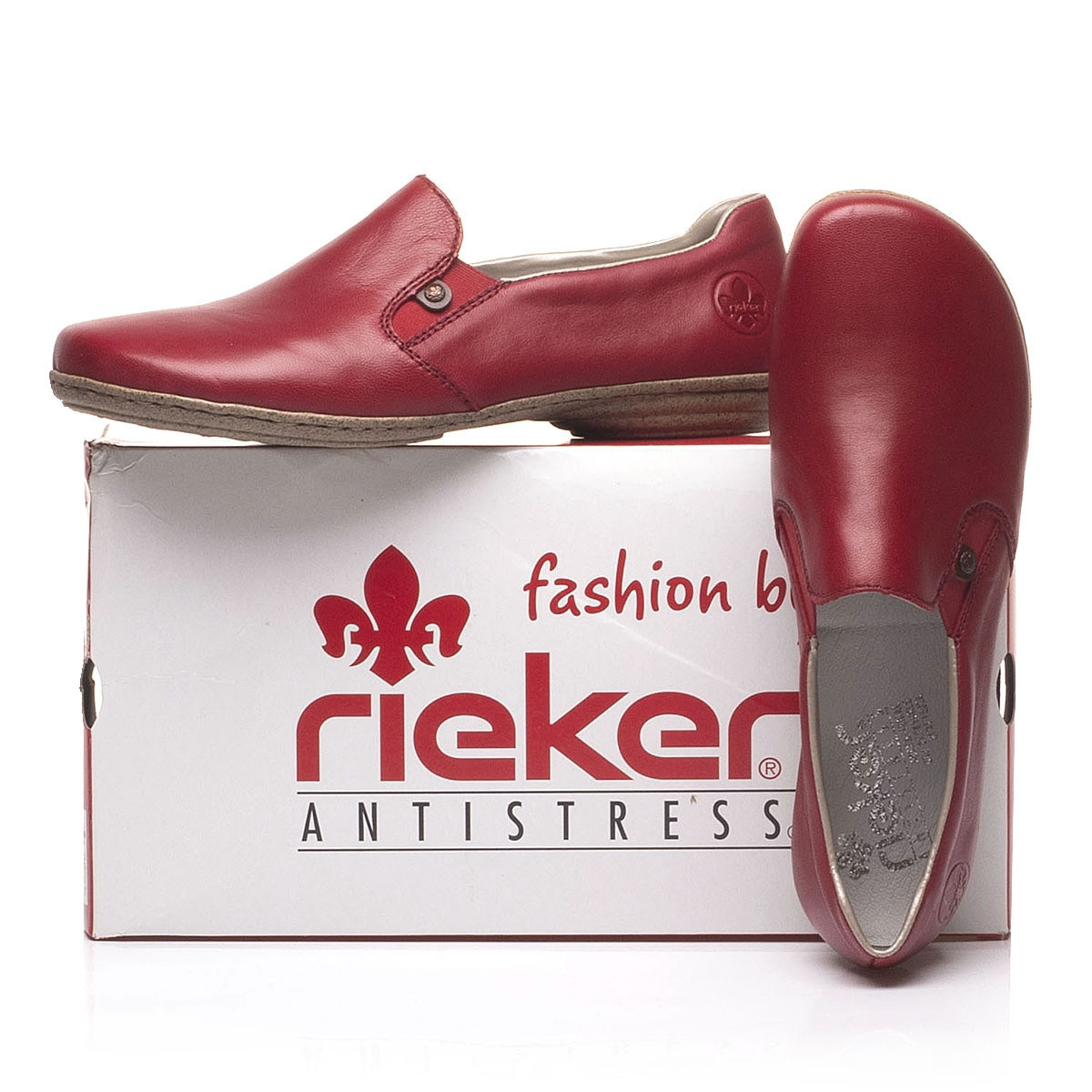 detail Dámské mokasíny RIEKER 53960-33 červená S0