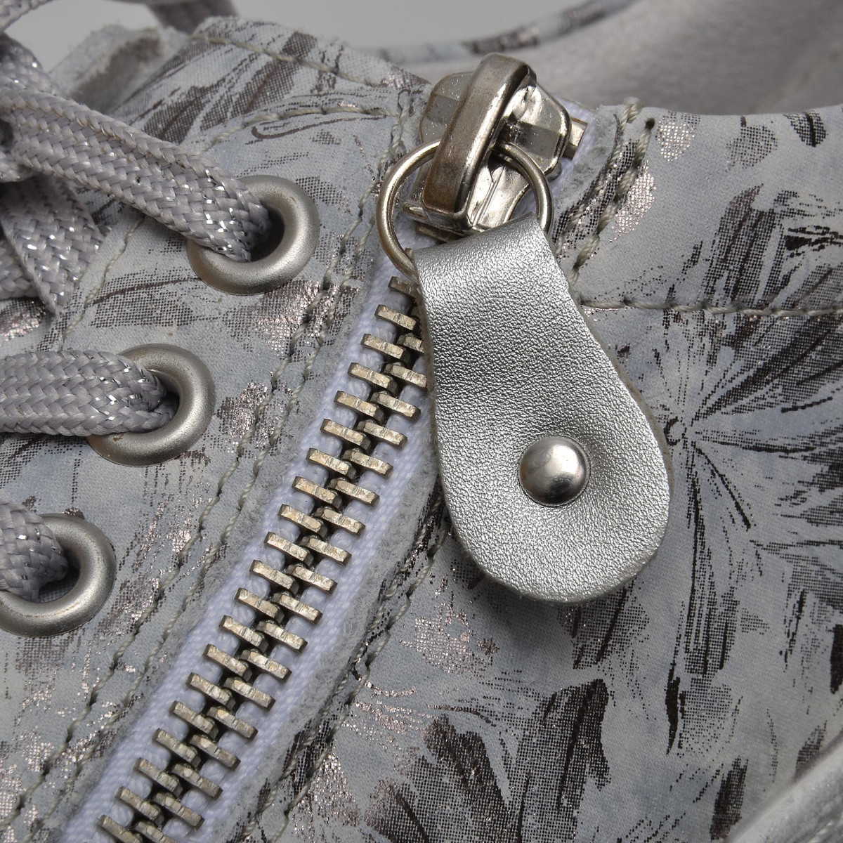 detail Dámské nadměrné polobotky REMONTE D5800-42 SILBER/PLATIN F/S 9