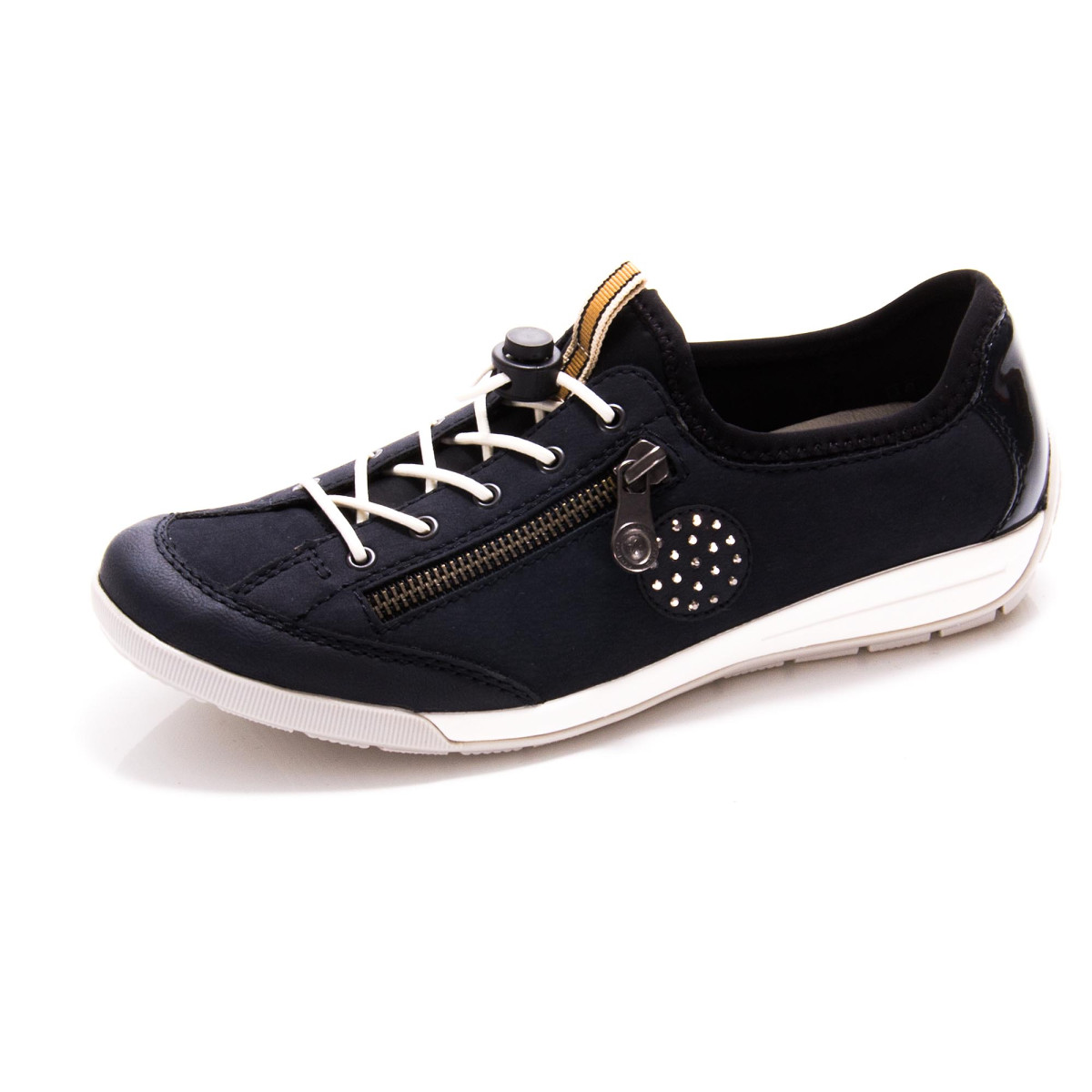 detail Dámské nadměrné polobotky RIEKER M3063-15 BLAU F/S 9