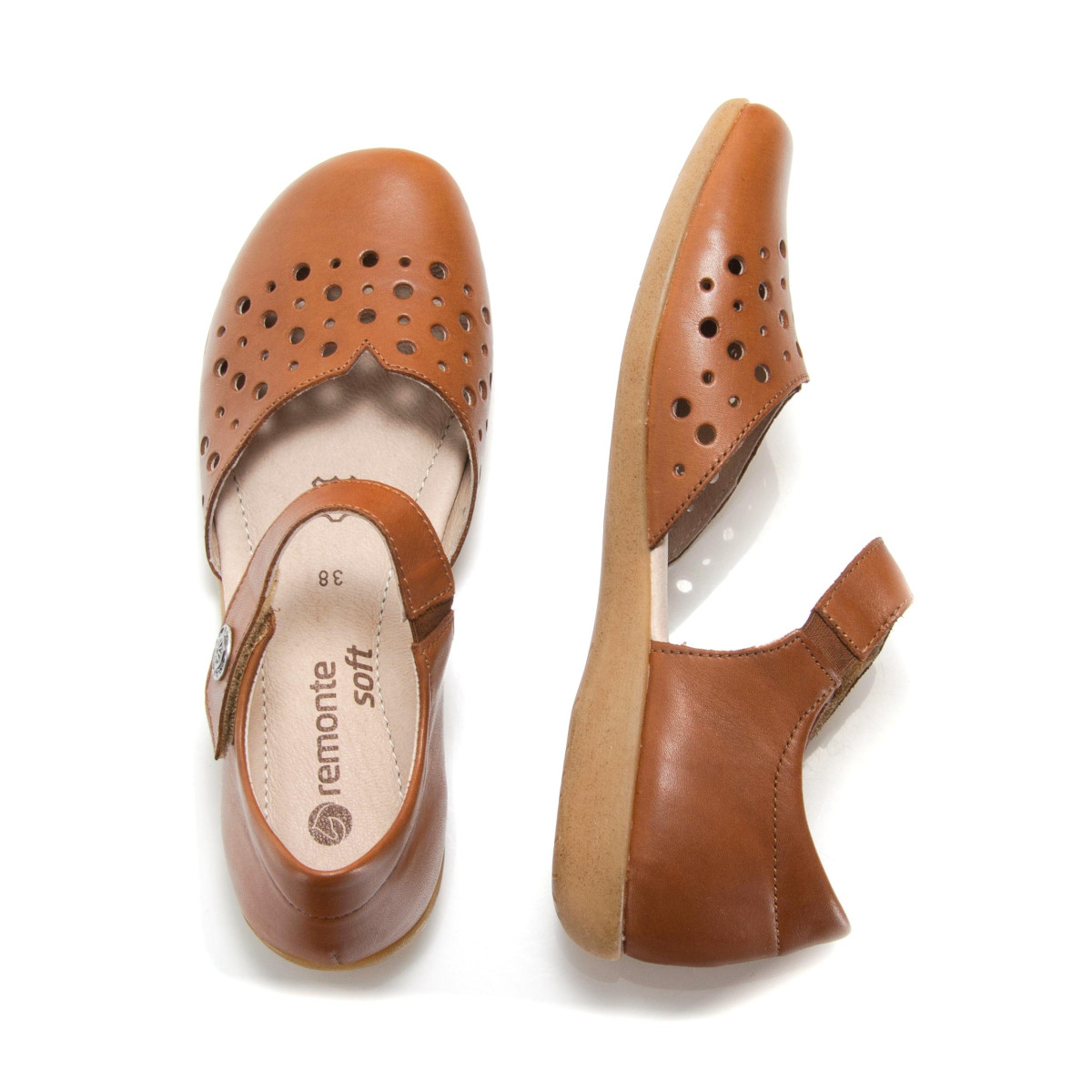 detail Dámské mokasíny REMONTE R3851-22 BRAUN F/S 9