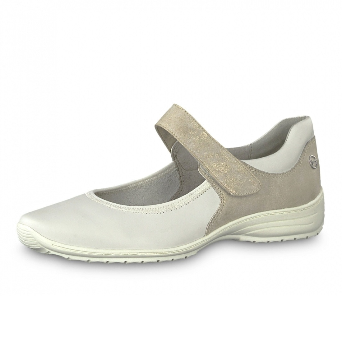 detail Dámské nadměrné mokasíny TAMARIS 1-1-24601-22 WHITE/BEIGE 132