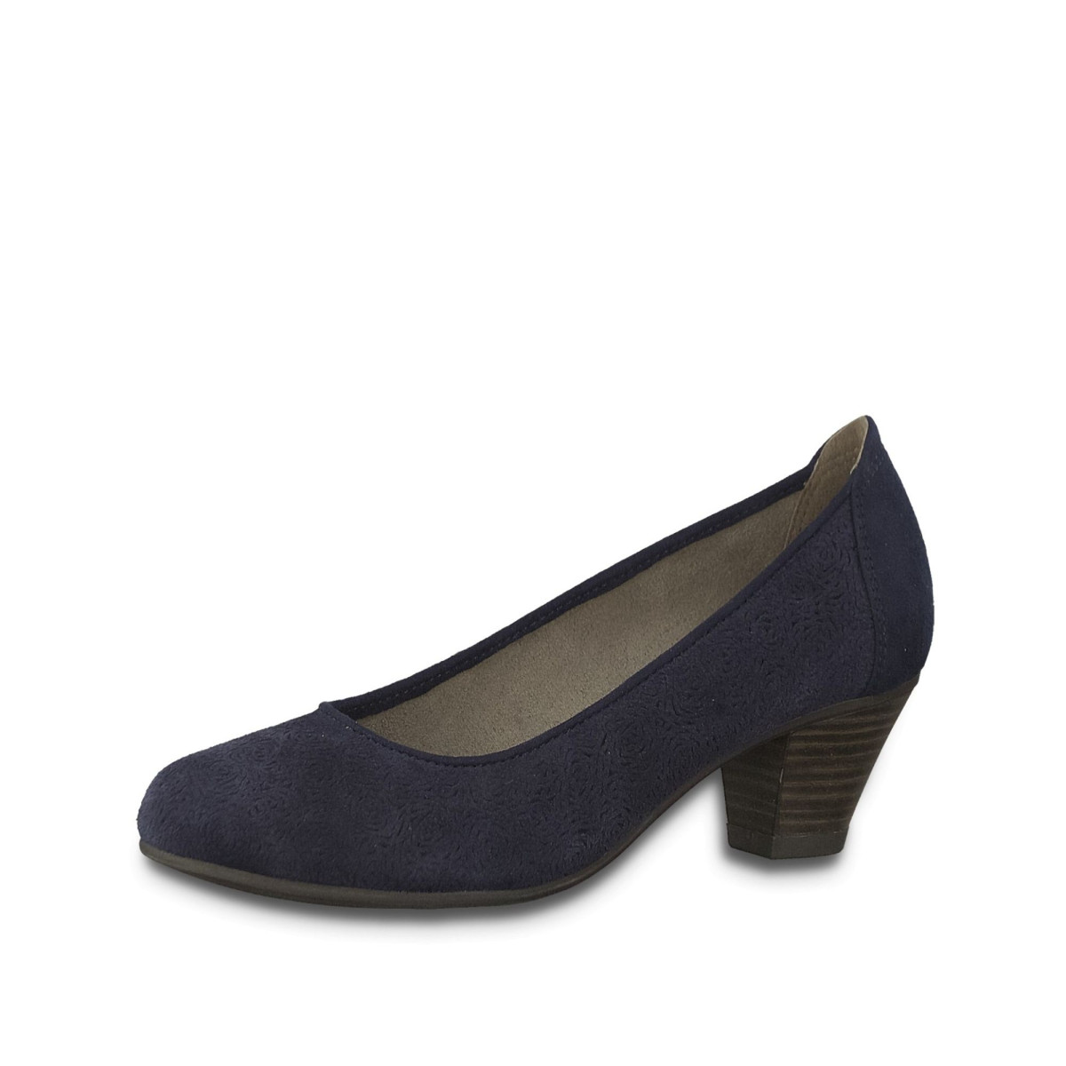 detail Dámské modré lodičky JANA 8-8-22301-22 NAVY SUEDE 806