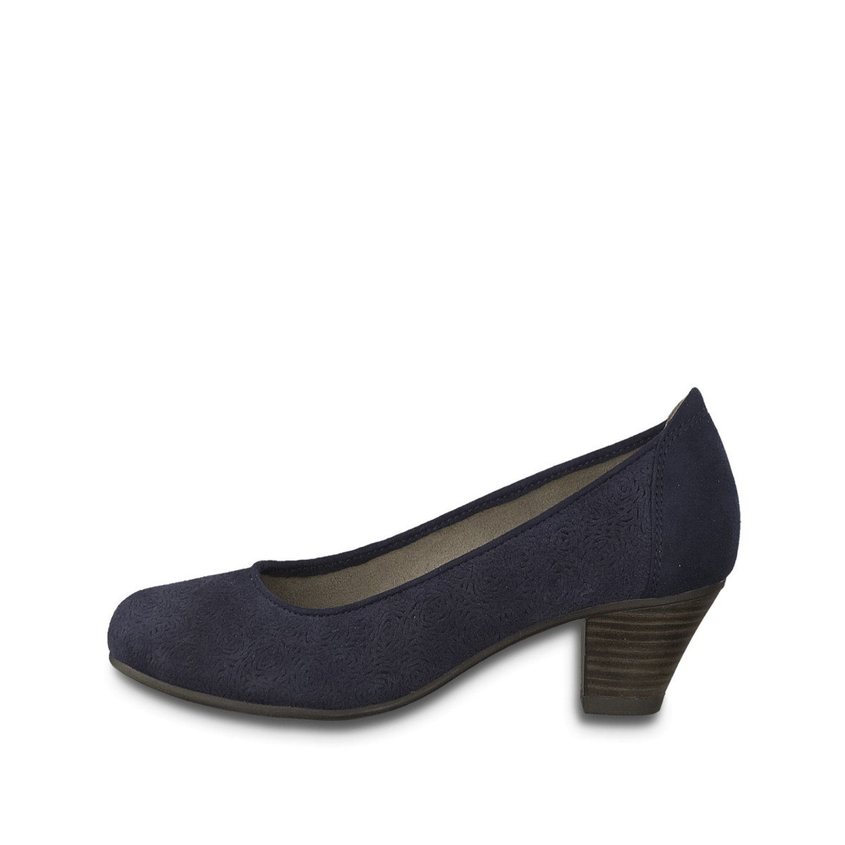 detail Dámské modré lodičky JANA 8-8-22301-22 NAVY SUEDE 806