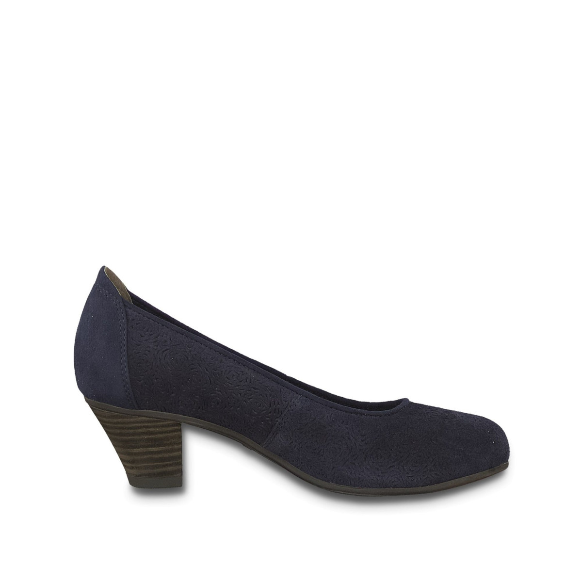 detail Dámské modré lodičky JANA 8-8-22301-22 NAVY SUEDE 806