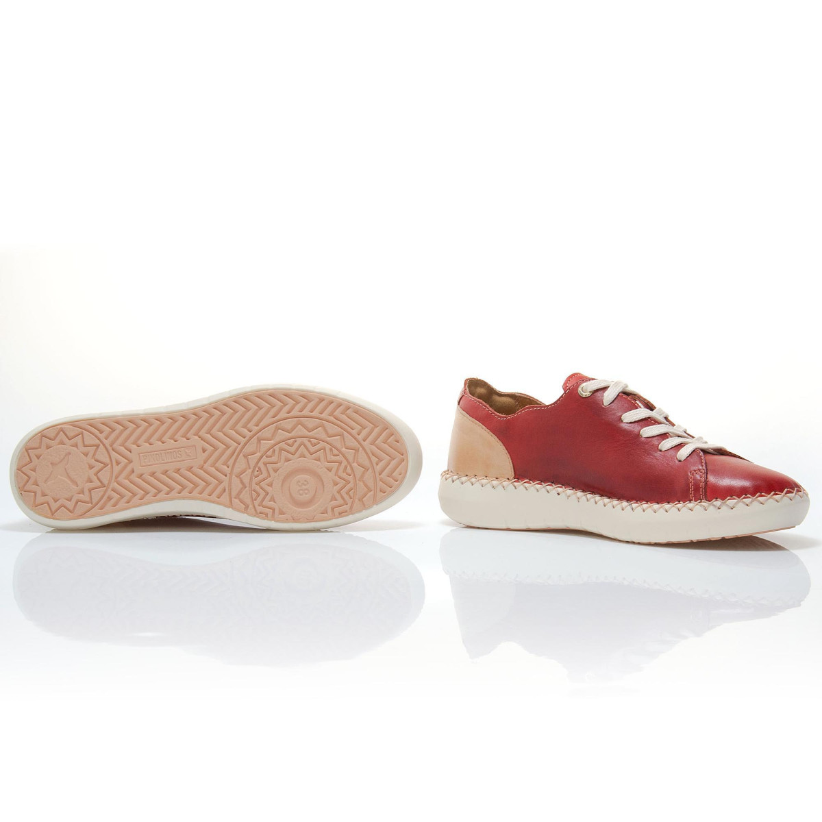 detail Dámské červené polobotky PIKOLINOS W0Y-6836 CORAL PIKOLINOS F/S 9