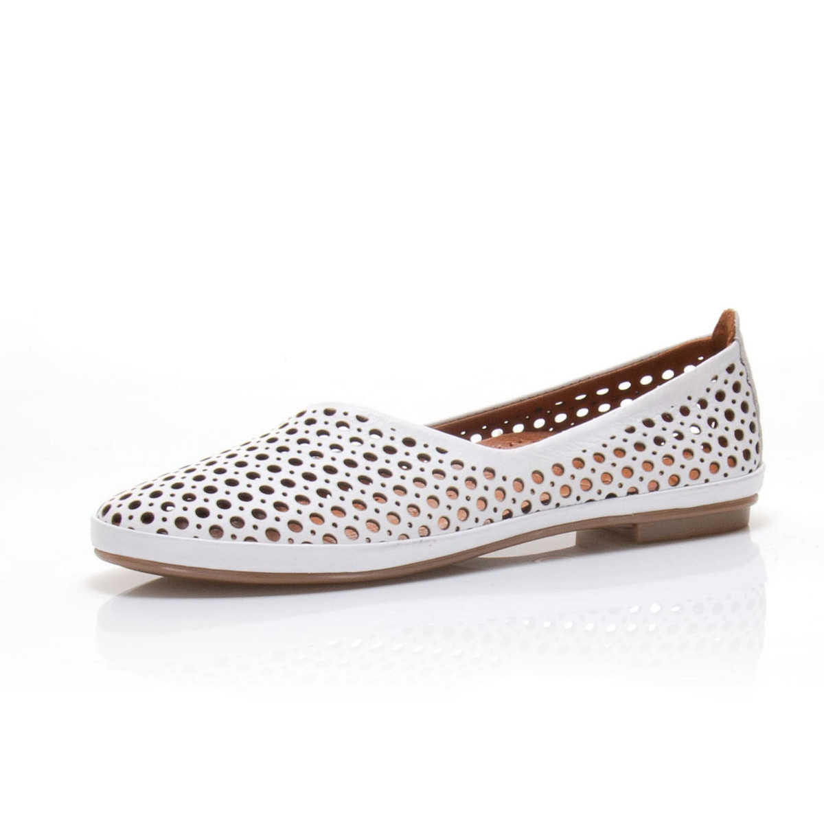 detail Dámské bílé baleríny IBERIUS 017-09-1 ARNIKA WHITE F/S 9