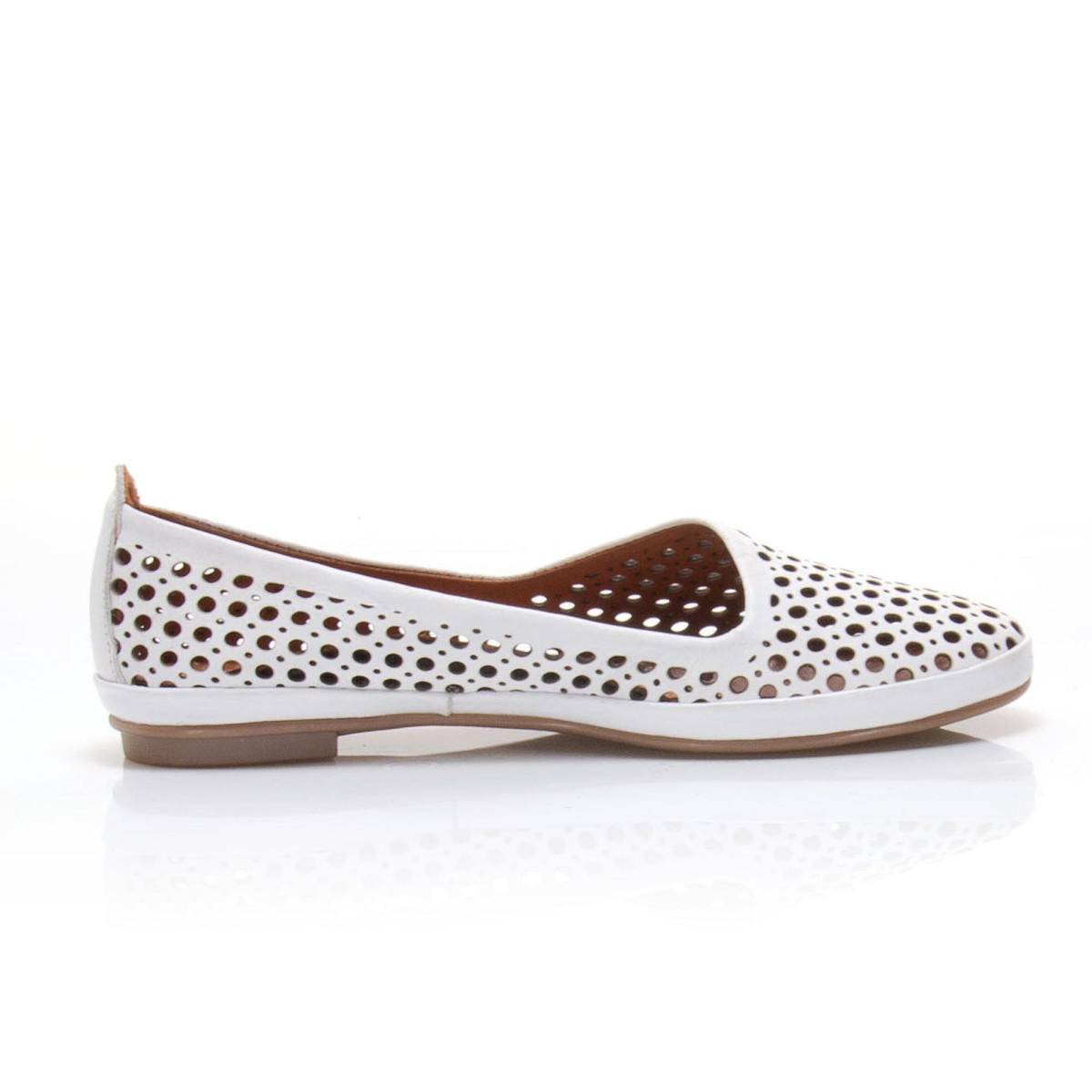 detail Dámské bílé baleríny IBERIUS 017-09-1 ARNIKA WHITE F/S 9