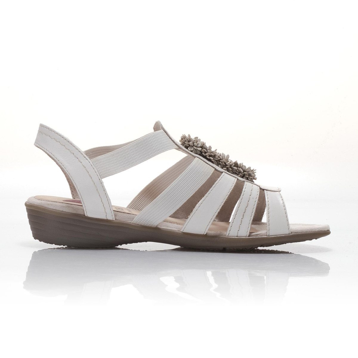 detail Dámské bílé sandály JANA 8-8-28120-22 OFFWHITE 109