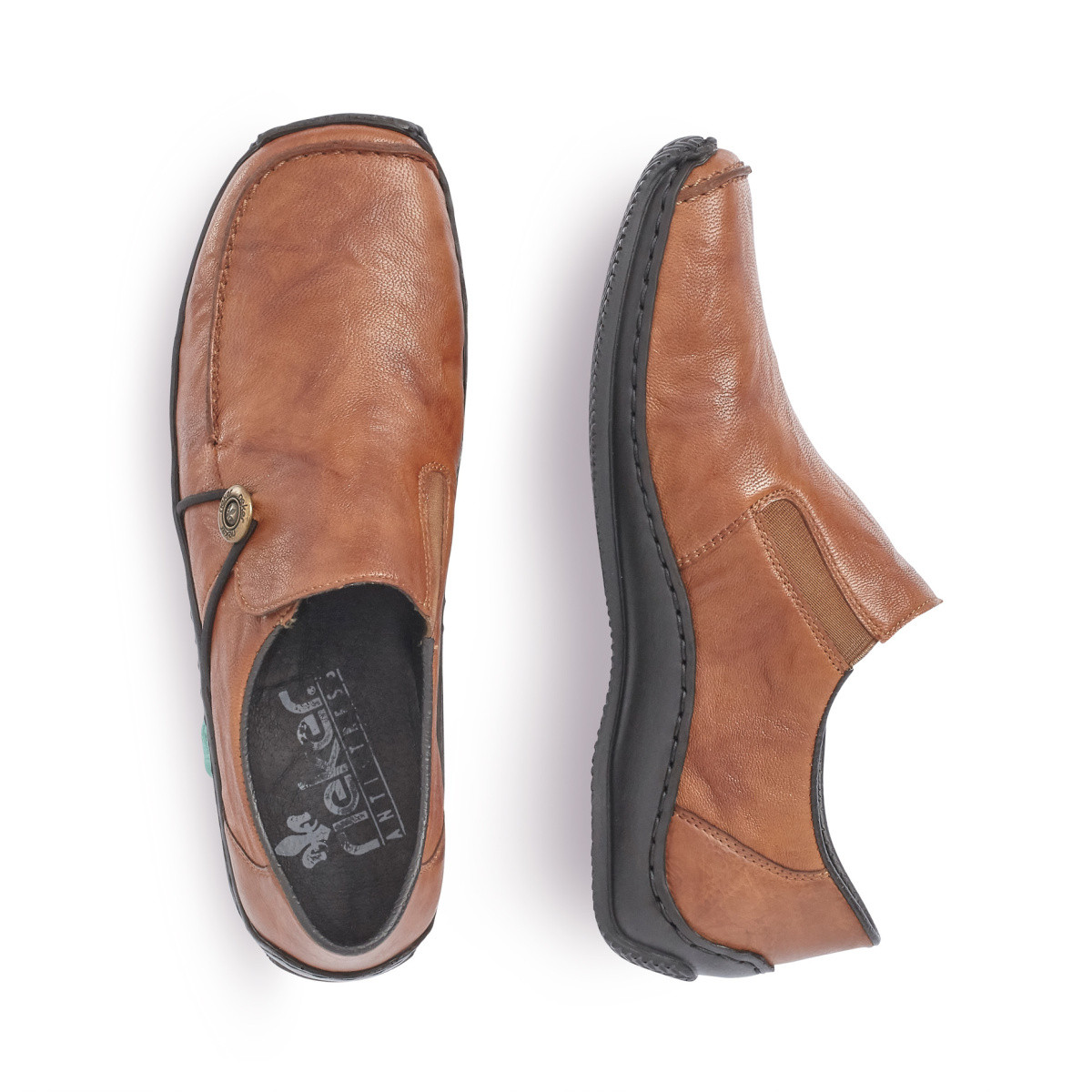 detail Dámské mokasíny RIEKER RIE-1017162-W9 hnědá