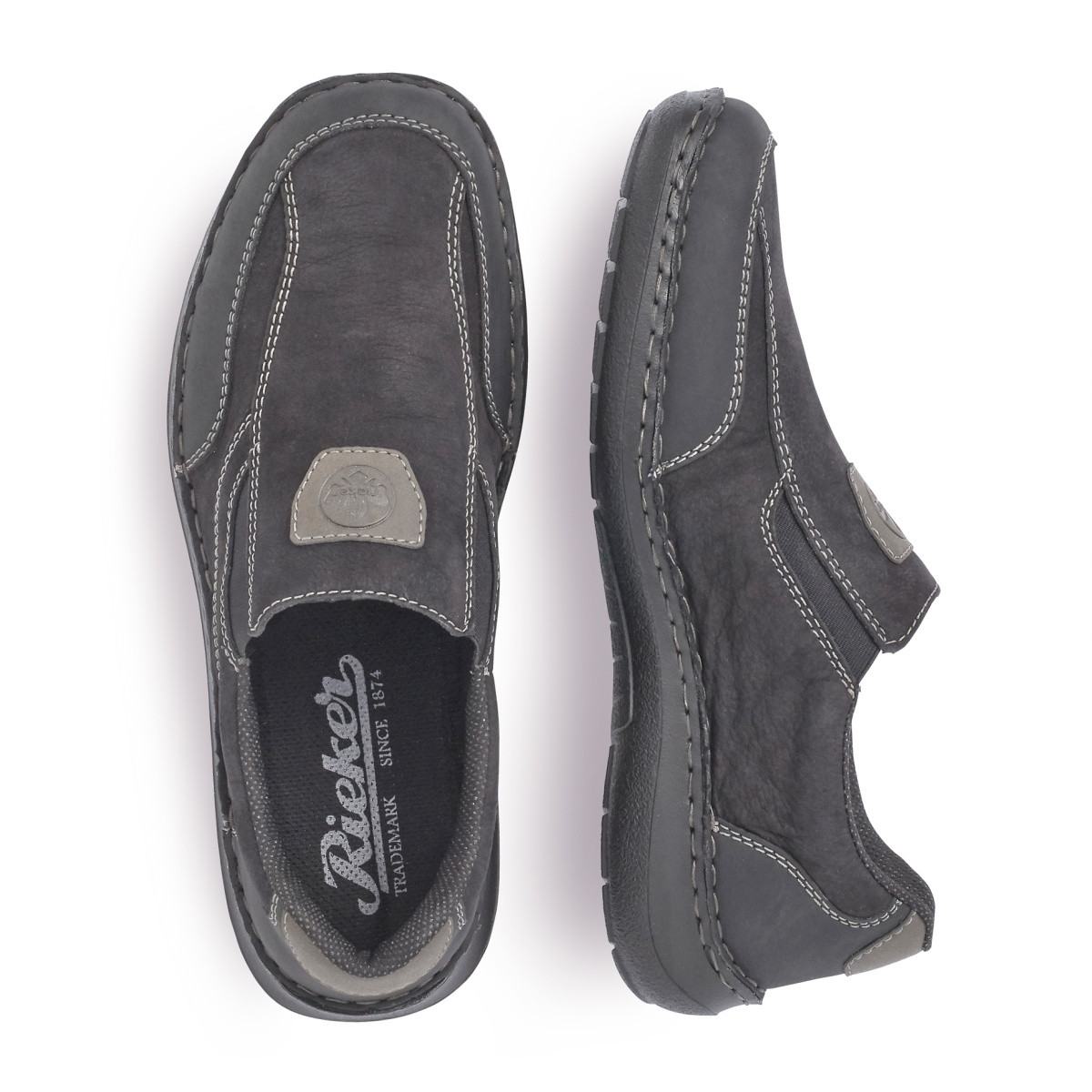 detail Pánské černé mokasíny RIEKER 03060-00 SCHWARZ H/W 9