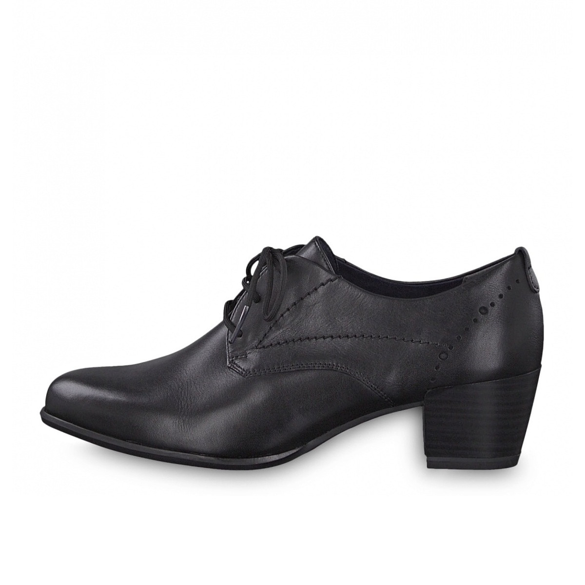 detail Dámské nadměrné polobotky TAMARIS 1-1-23305-23 BLACK LEATHER 003