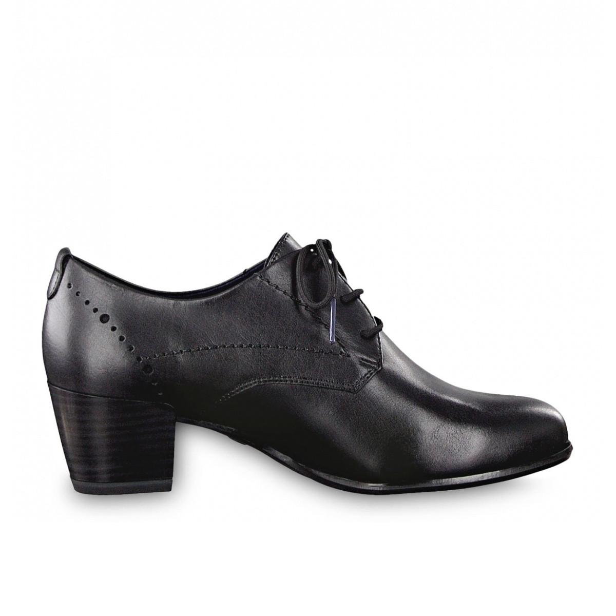 detail Dámské nadměrné polobotky TAMARIS 1-1-23305-23 BLACK LEATHER 003