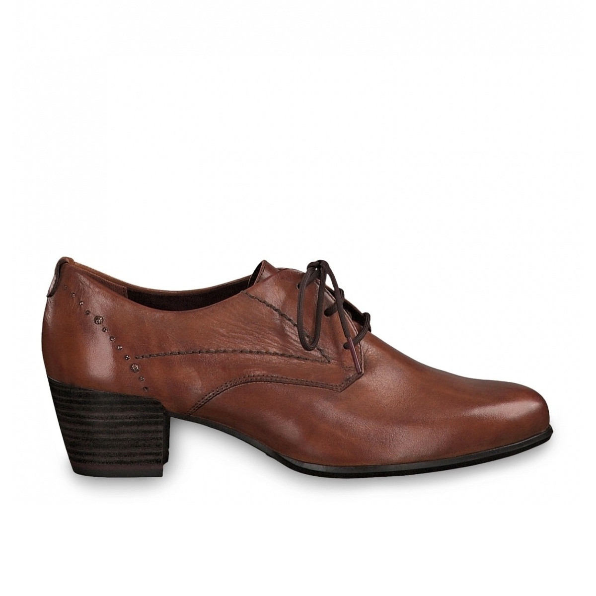 detail Dámské nadměrné polobotky TAMARIS 1-1-23305-23 COGNAC LEATHER 348