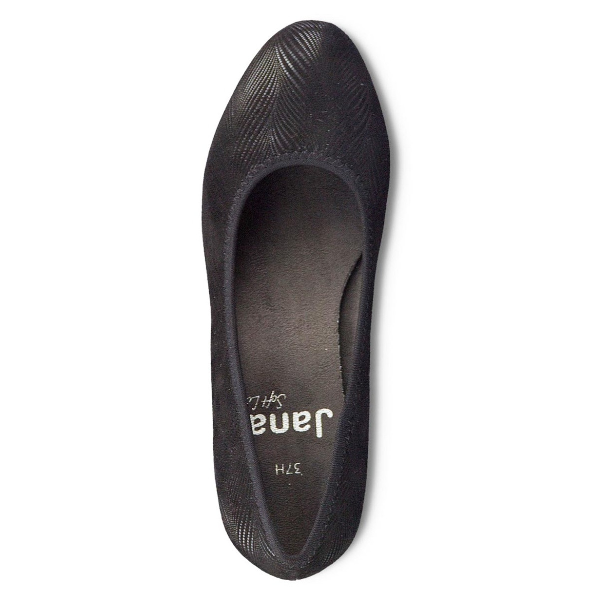 detail Dámské černé lodičky JANA 8-8-22473-23 BLK PAT.STRUCT 020