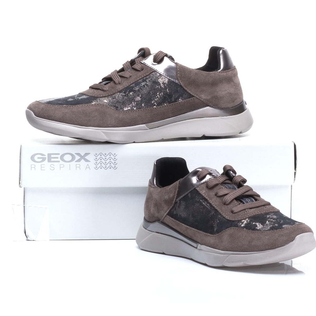 detail Dámské tenisky GEOX GEO-1017622-W9 hnědá
