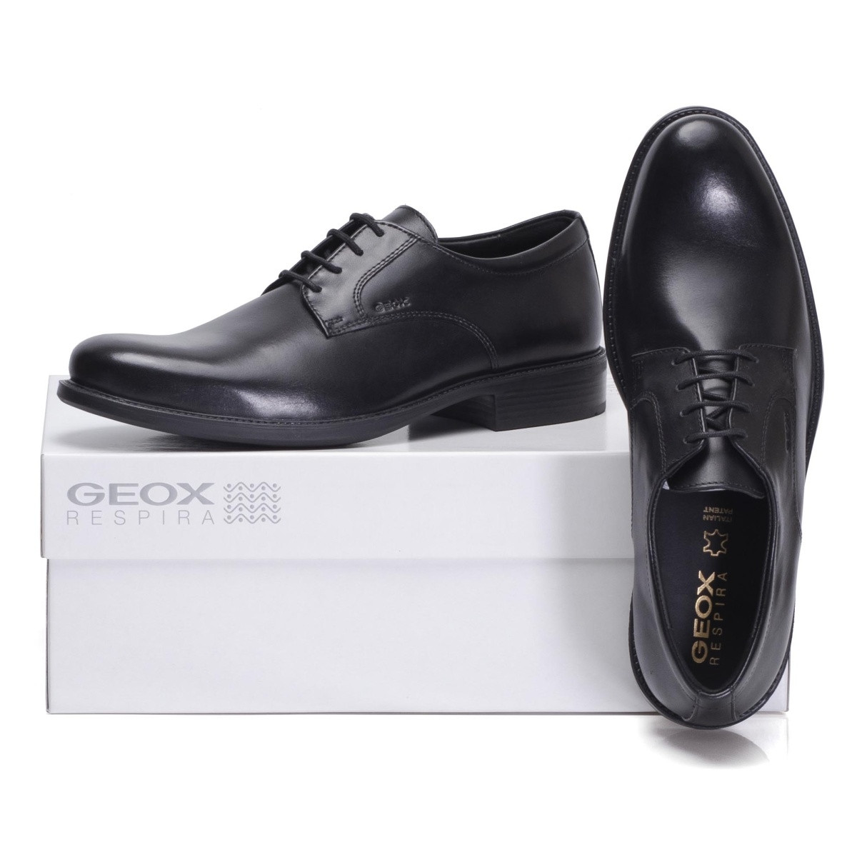 detail Pánské polobotky GEOX U52W1D-C9999 BLACK GEOX H/W 9