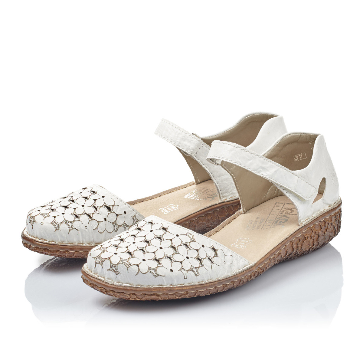 detail Dámské polobotky RIEKER M0965-80 bílá S1