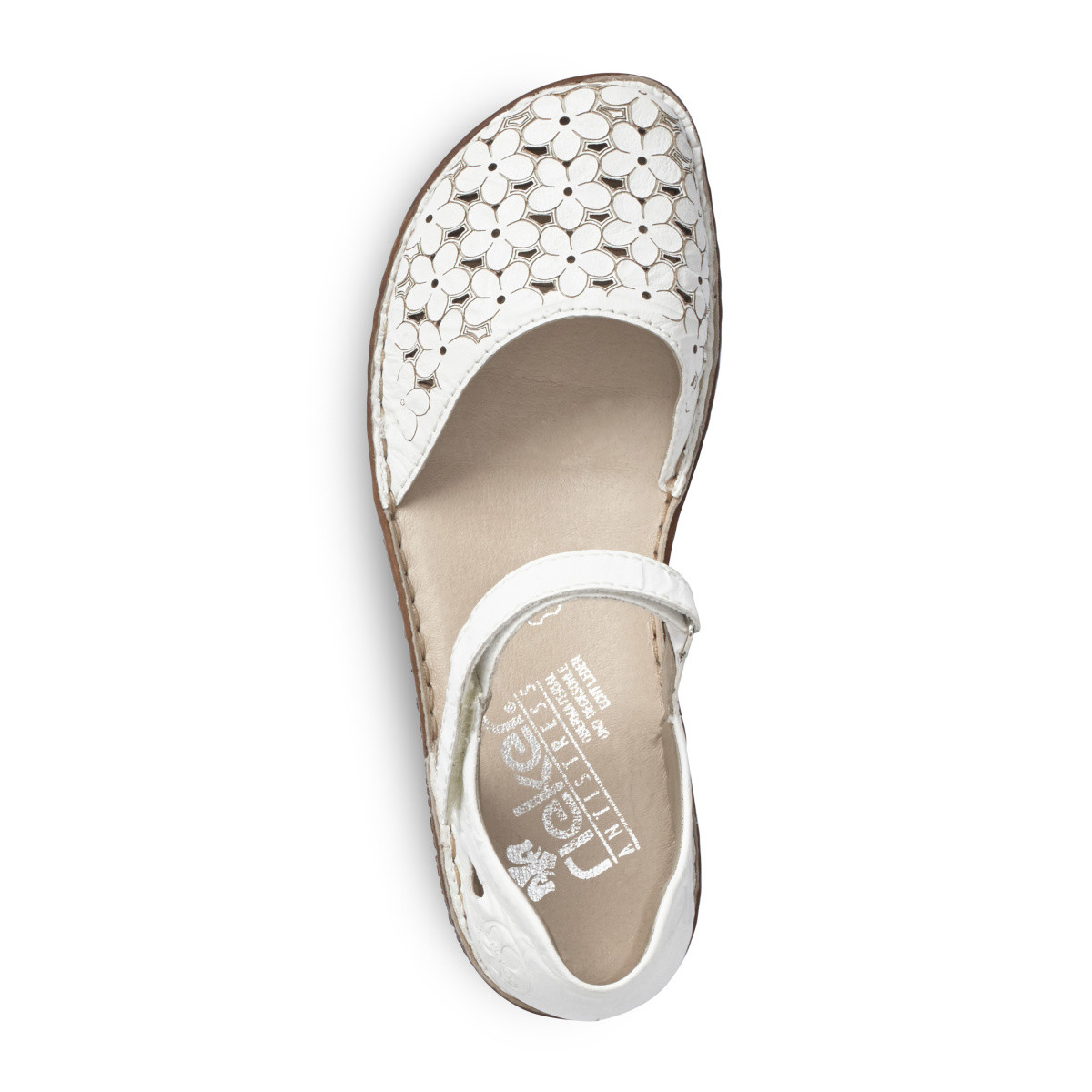 detail Dámské polobotky RIEKER M0965-80 bílá S1