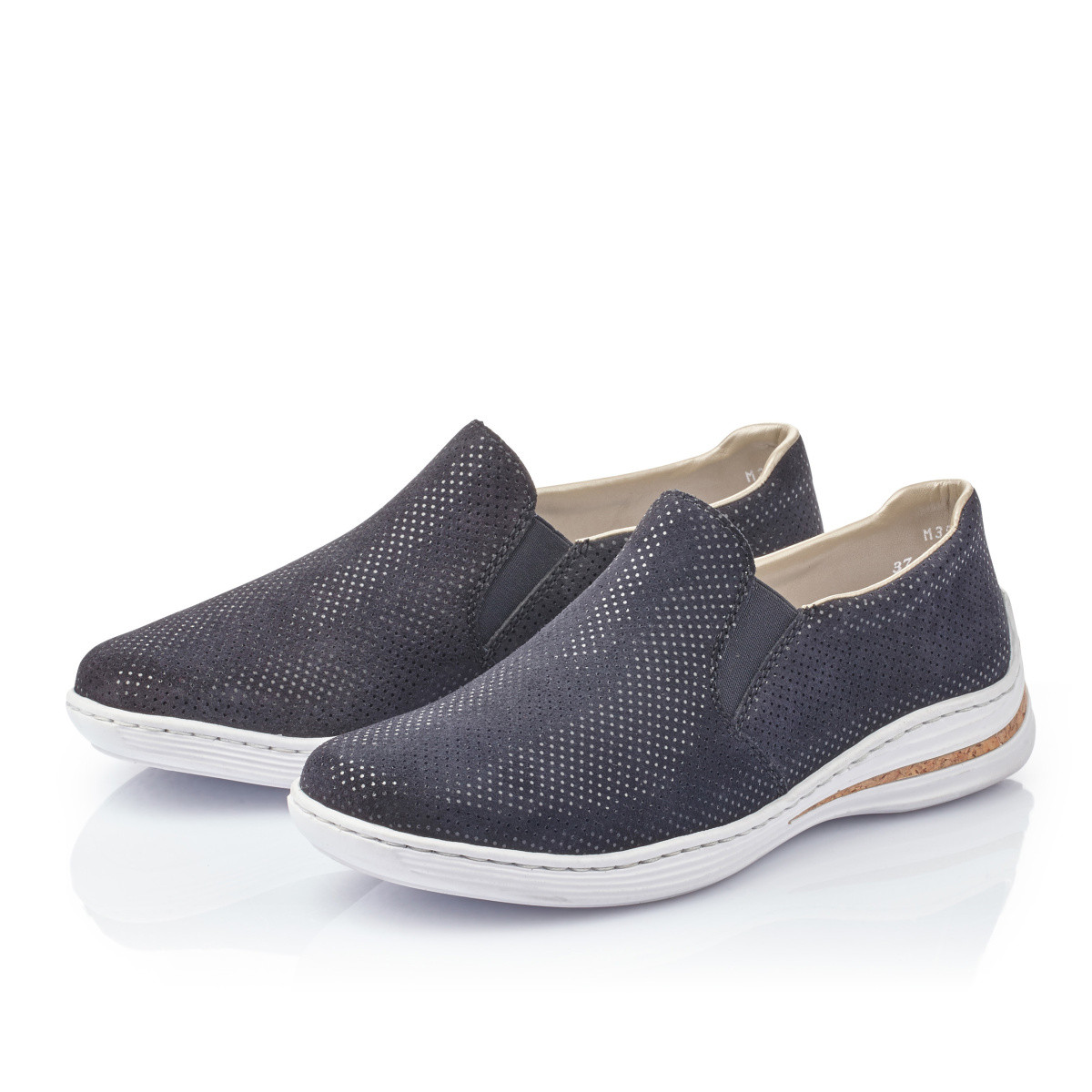 detail Dámské mokasíny RIEKER M3551-14 BLAU S0