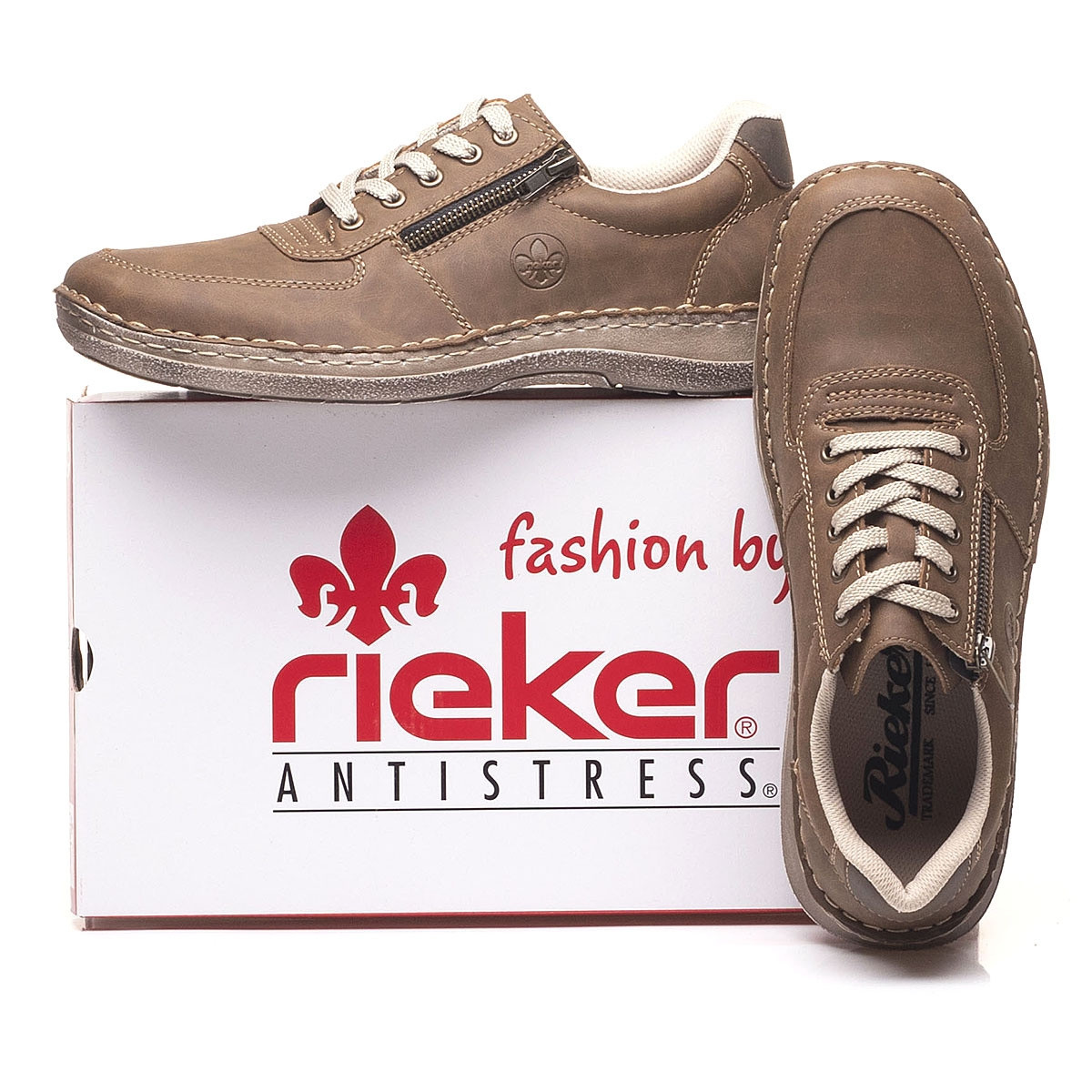 detail Pánské polobotky RIEKER 03030-24 hnědá S1