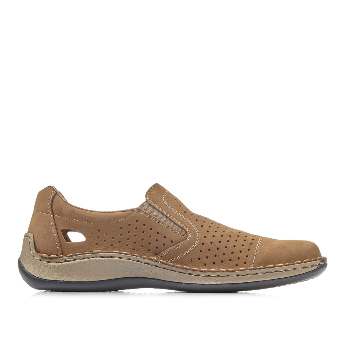 detail Pánské mokasíny RIEKER 05286-64 BEIGE S0