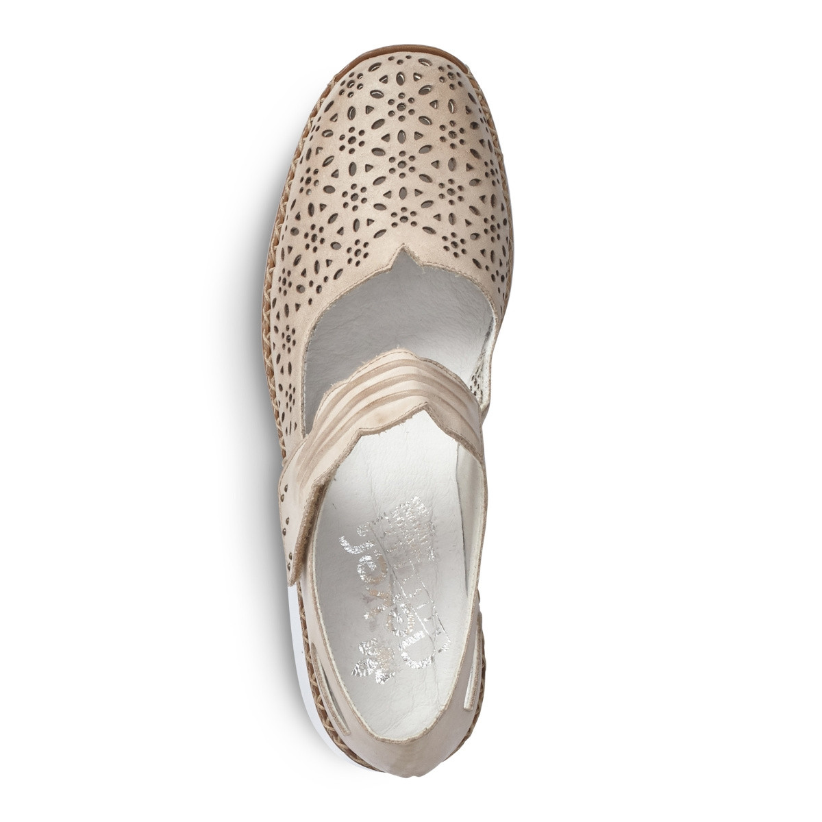 detail Dámské polobotky RIEKER 413G7-60 BEIGE S0