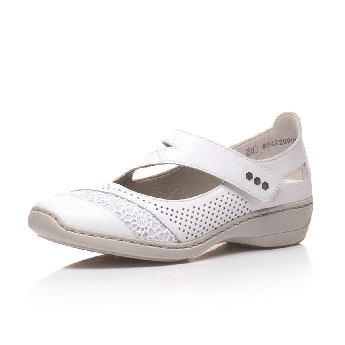 detail Dámské polobotky RIEKER 41346-80 WEISS S0