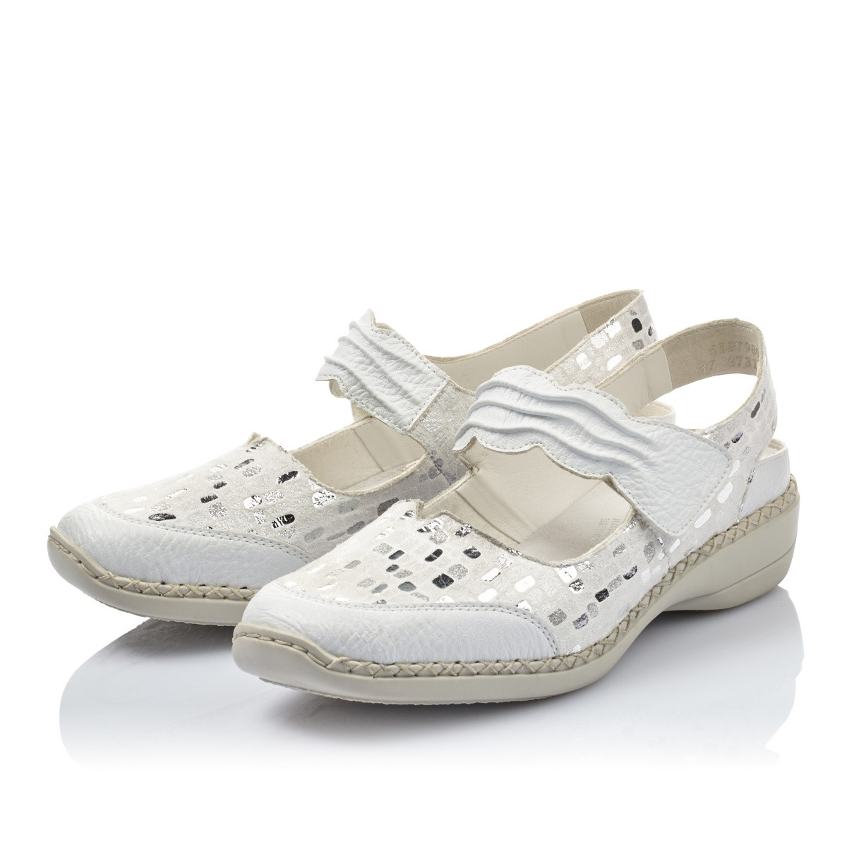 detail Dámské polobotky RIEKER 41379-80 WEISS S0