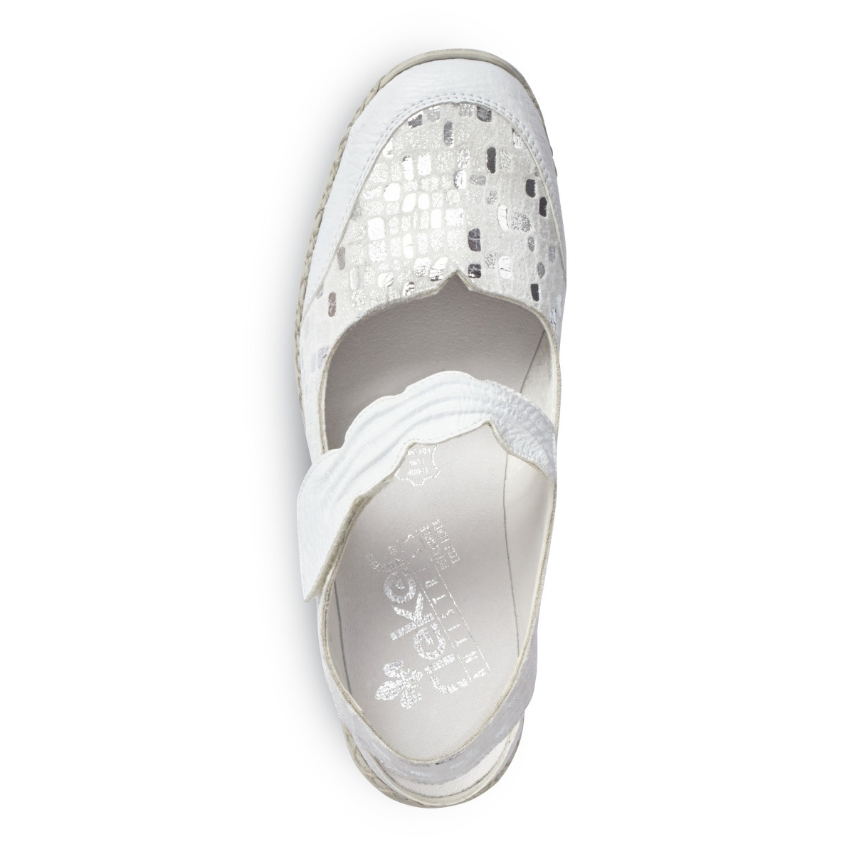 detail Dámské polobotky RIEKER 41379-80 WEISS S0