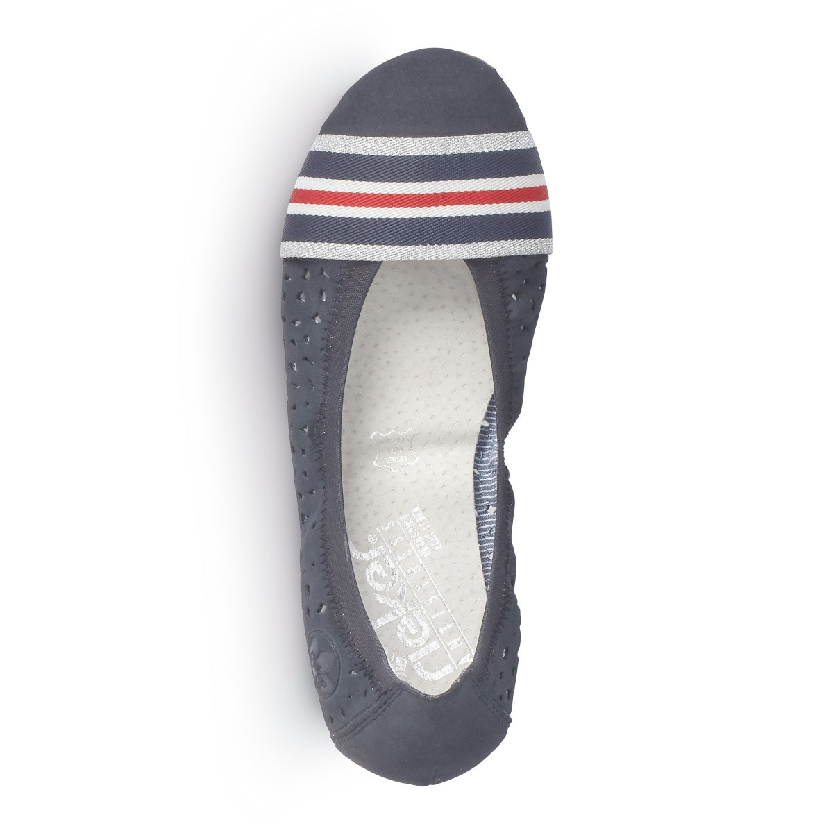 detail Dámské nadměrné baleríny RIEKER 41455-14 BLAU S0