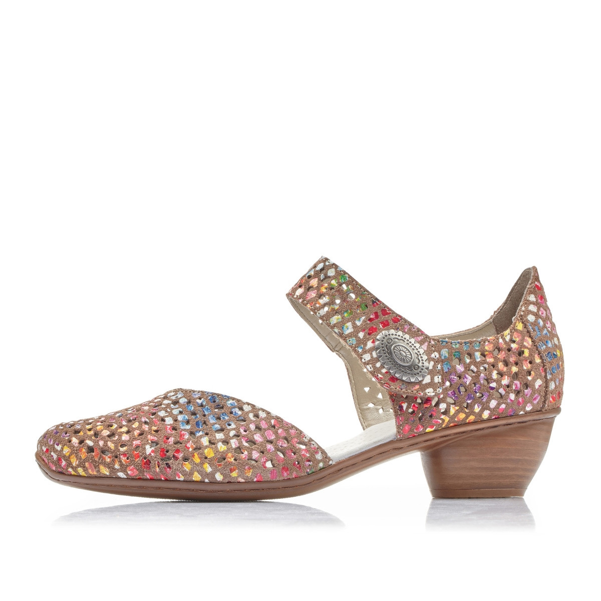 detail Dámské lodičky RIEKER 43765-90 multicolor S1
