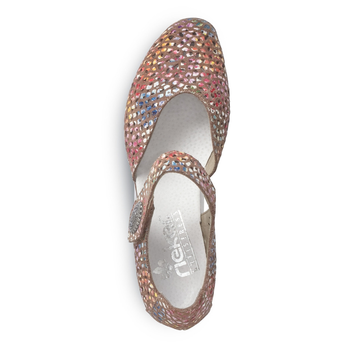 detail Dámské lodičky RIEKER 43765-90 multicolor S1