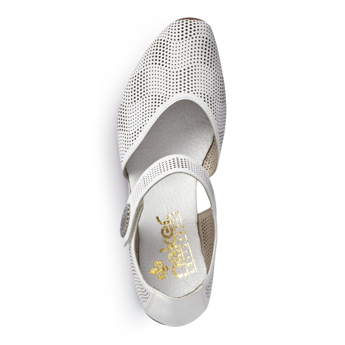 detail Dámske lodičky RIEKER 43767-80 biela S1