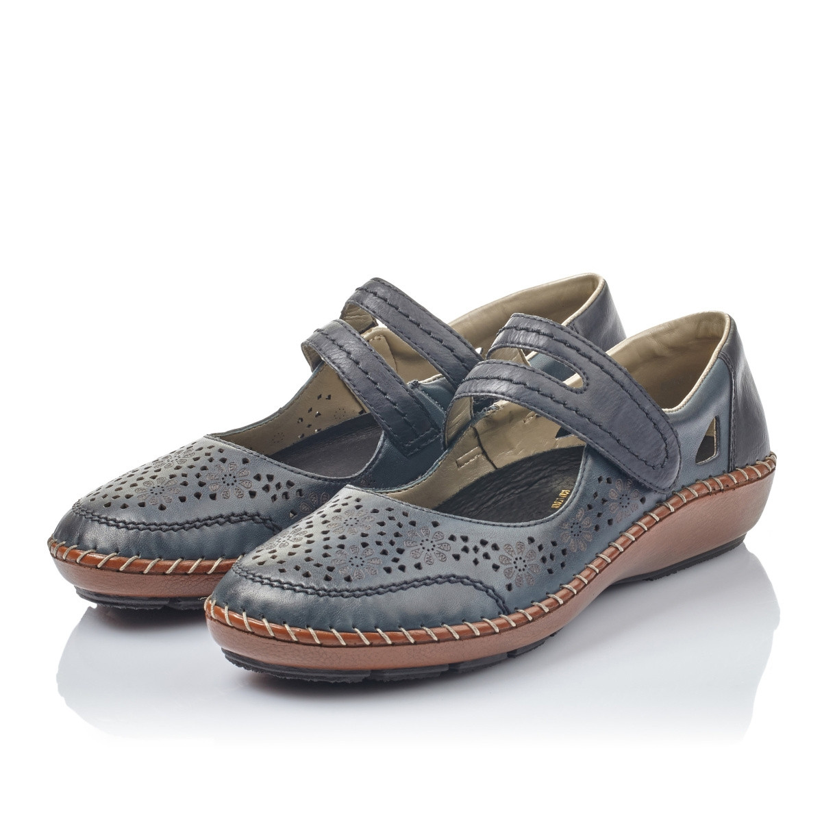detail Dámské polobotky RIEKER 44875-14 BLAU S0