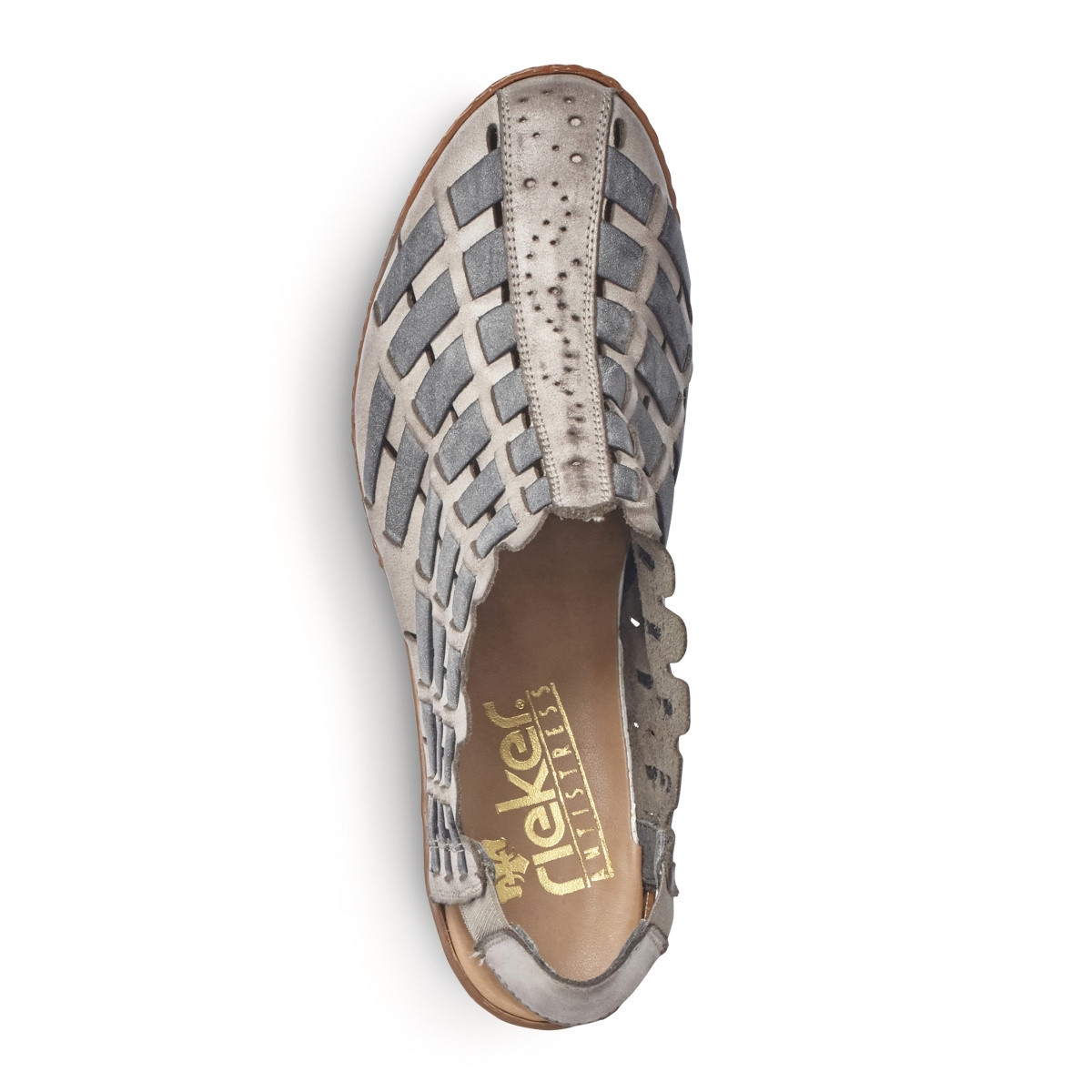 detail Dámské lodičky RIEKER 46778-40 šedá S1