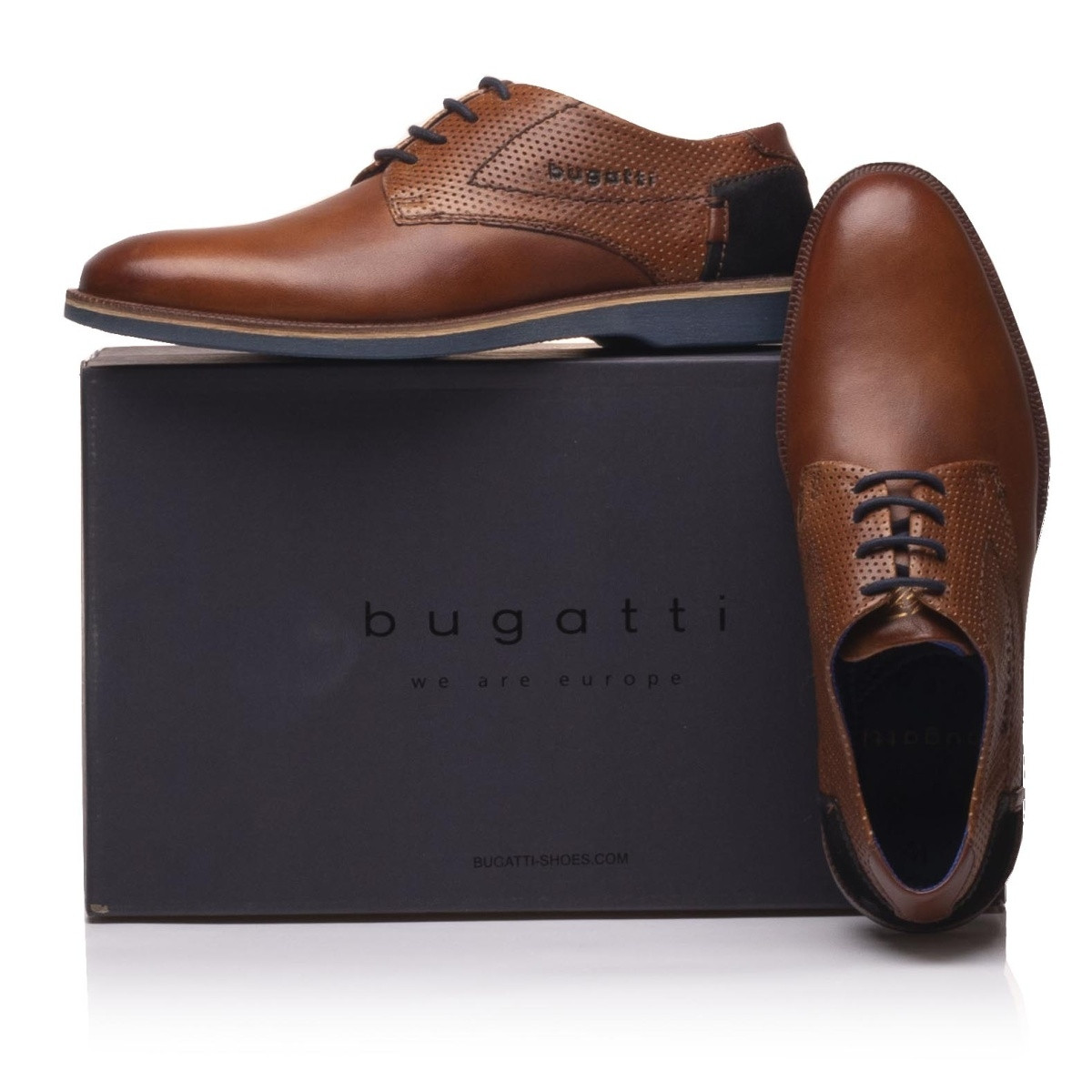 detail Pánské polobotky BUGATTI 64702-6341 hnědá S1