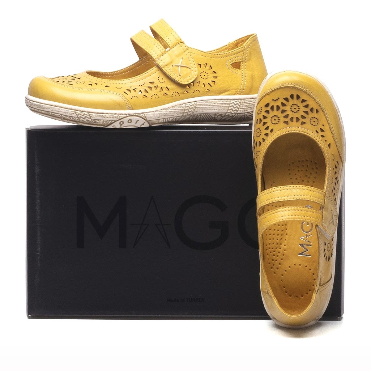 detail Dámské polobotky IBERIUS 079-AV7434 12 583 YELLOW S0