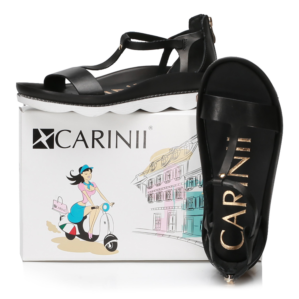 detail Dámské sandály CARINII CAR-10200039-S0 černá