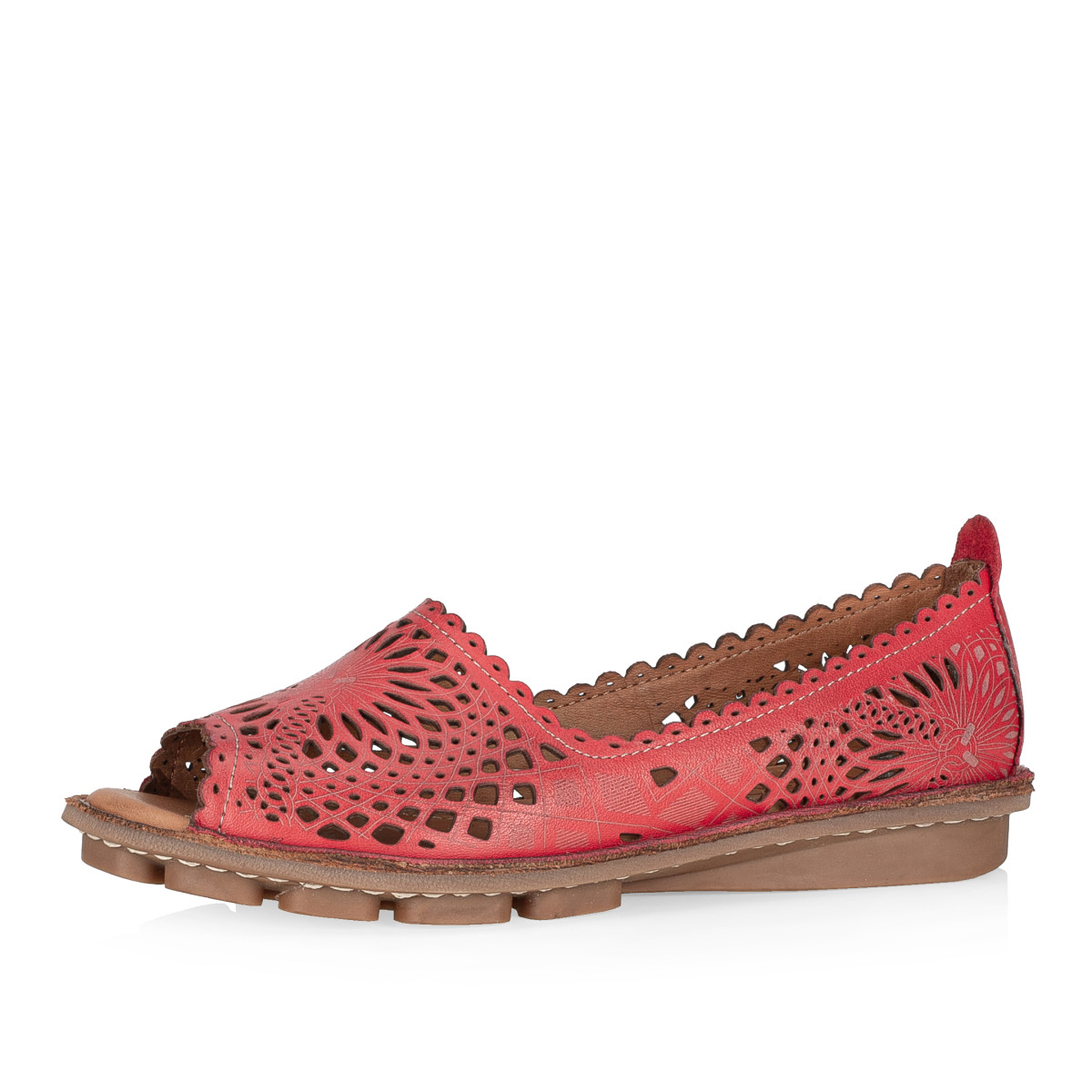 detail Dámské baleríny IBERIUS 174-4102-1 červená S3