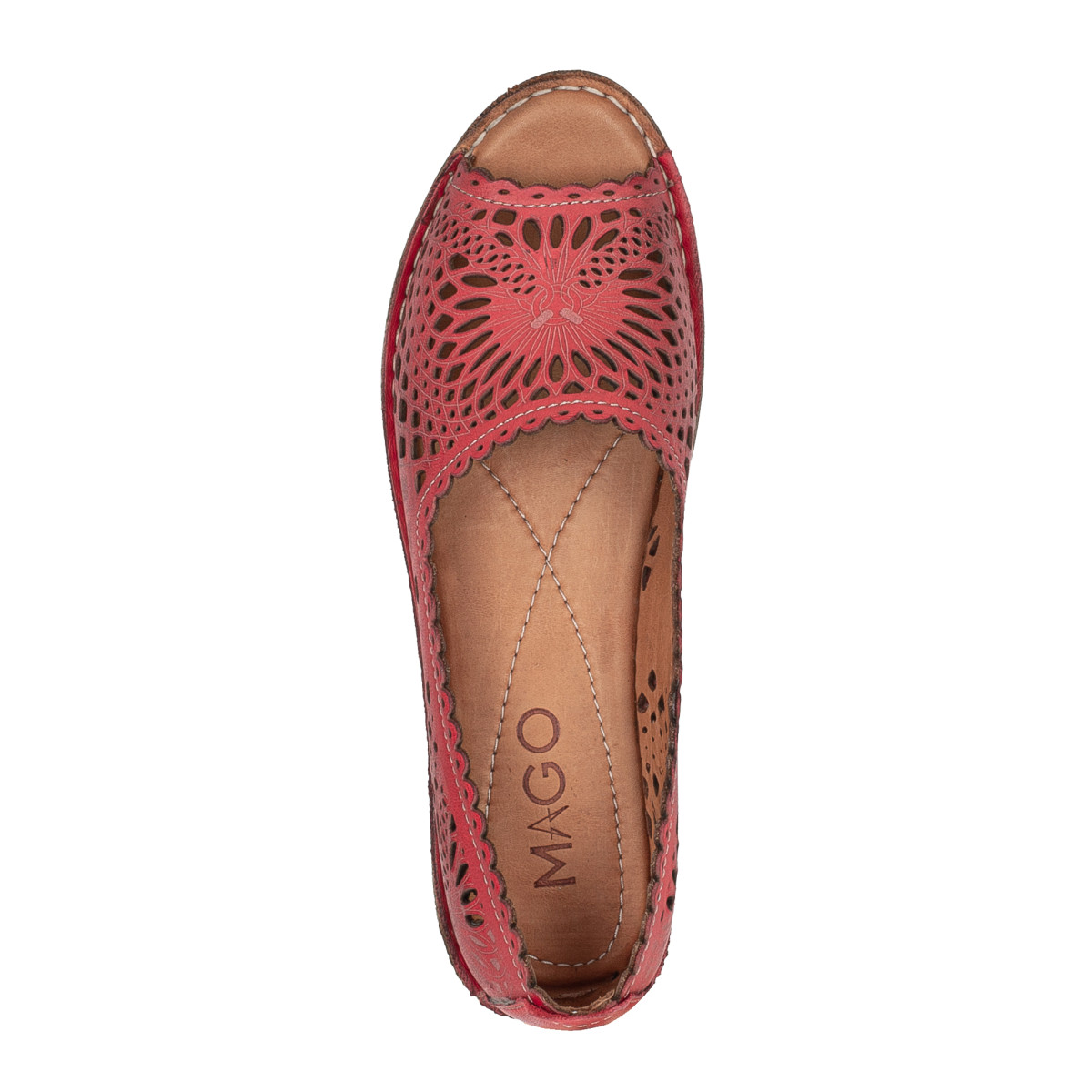 detail Dámské baleríny IBERIUS 174-4102-1 červená S3